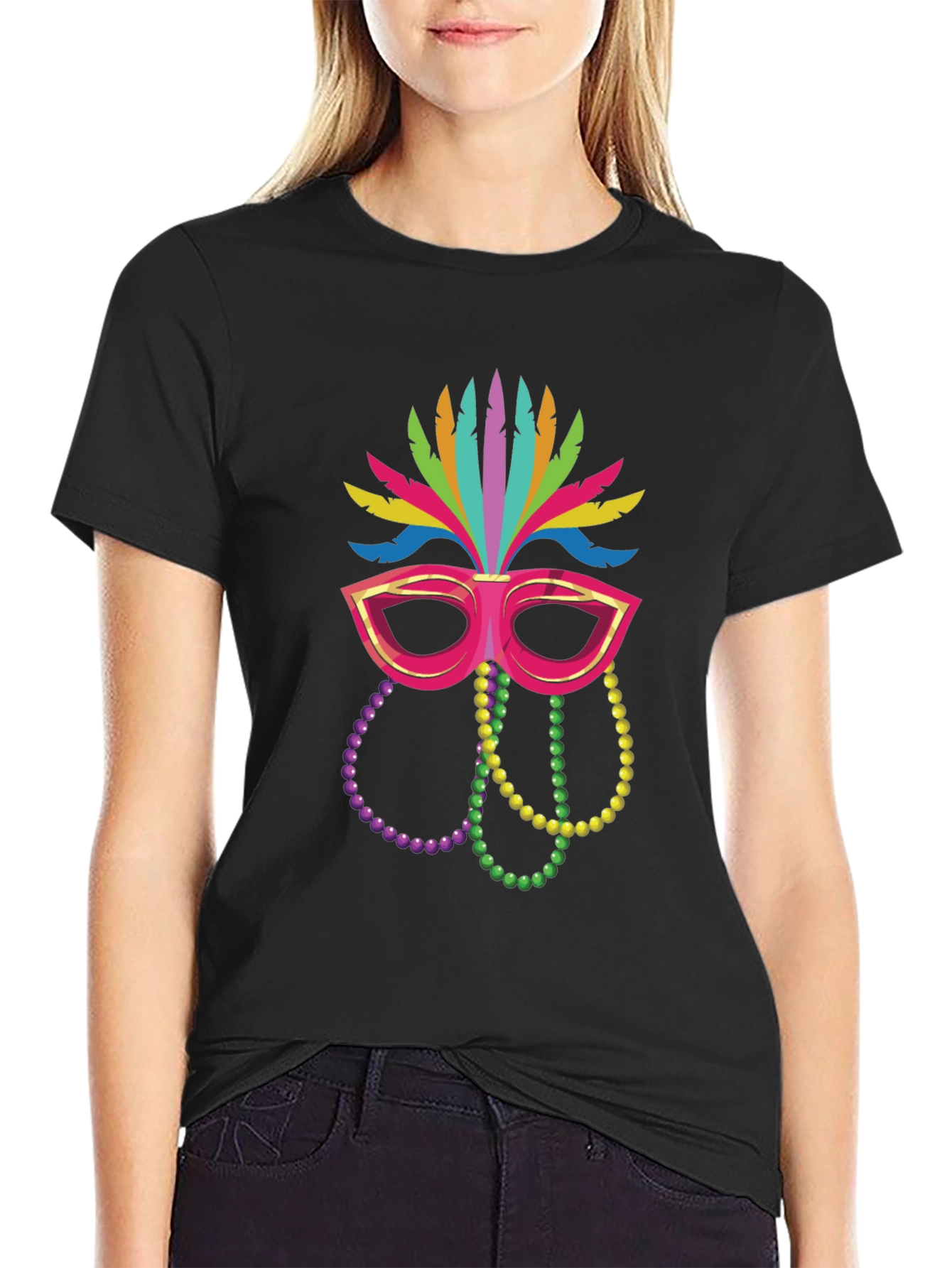 Festive Mardi Gras Mask T-Shirt