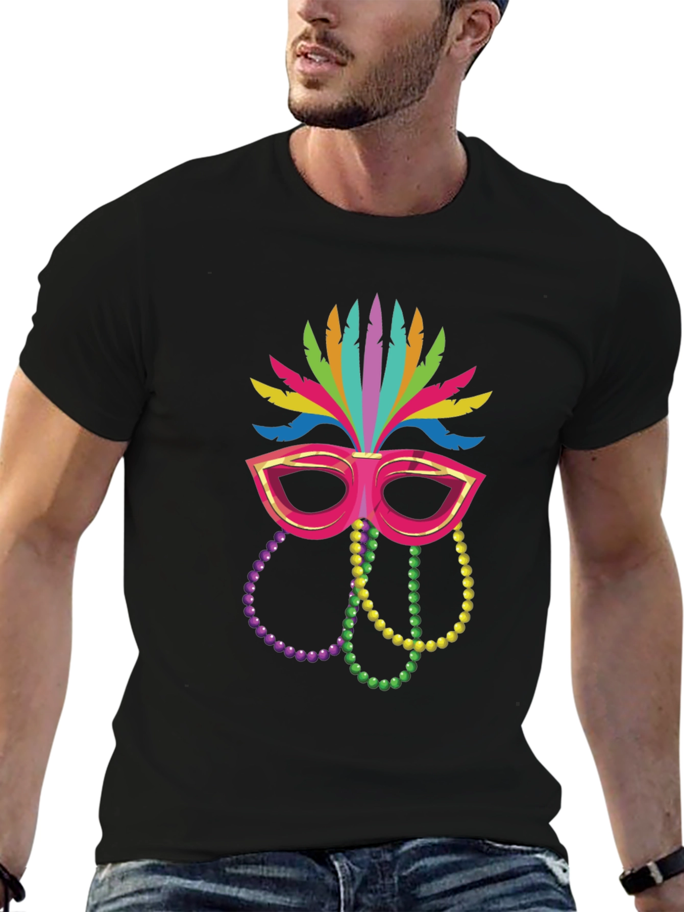 Festive Mardi Gras Mask T-Shirt