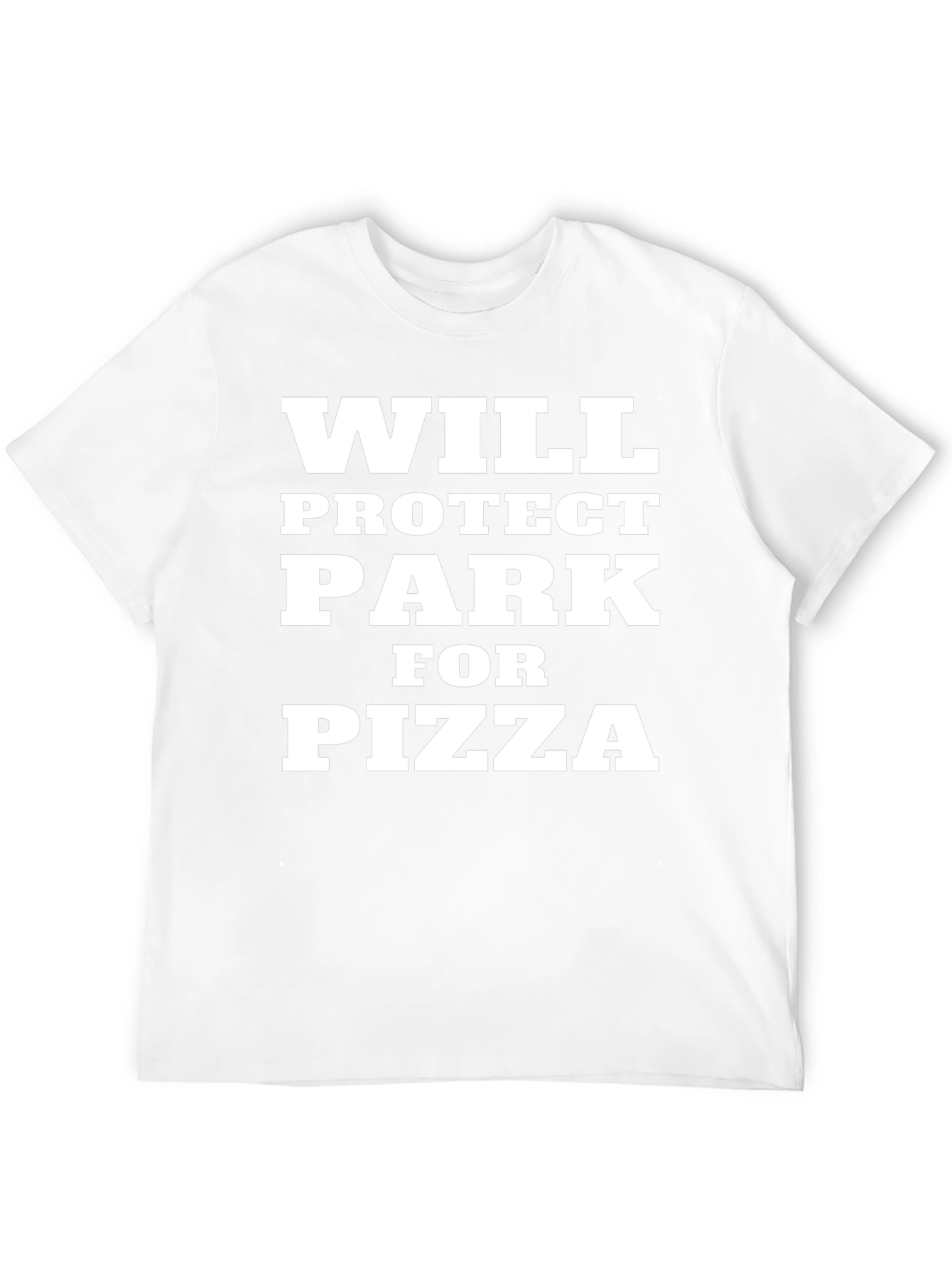 Will Protect Park for Pizza Mens Black T-Shirt