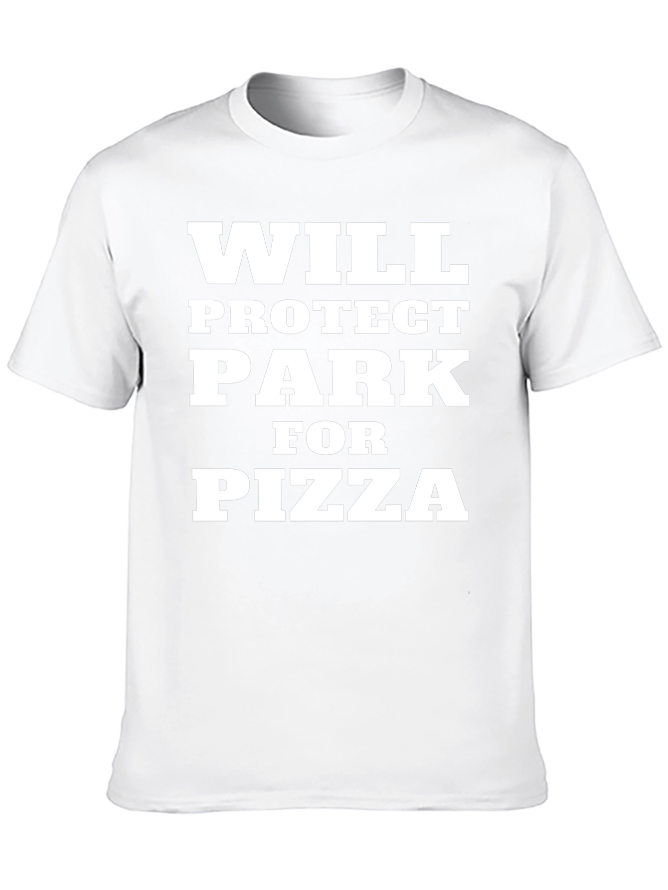Will Protect Park for Pizza Mens Black T-Shirt