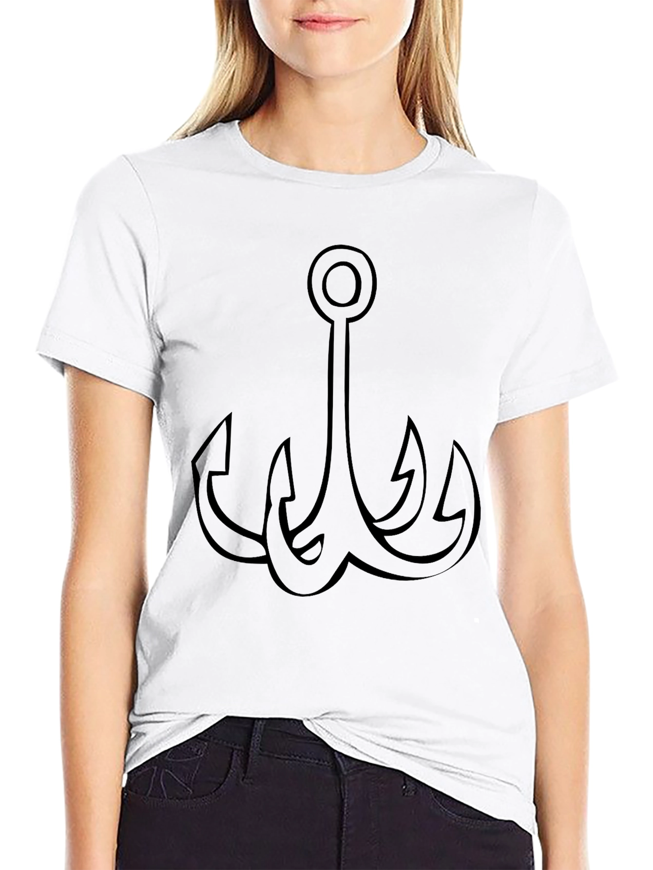 Mens Black Graphic Tee - Anchor Design