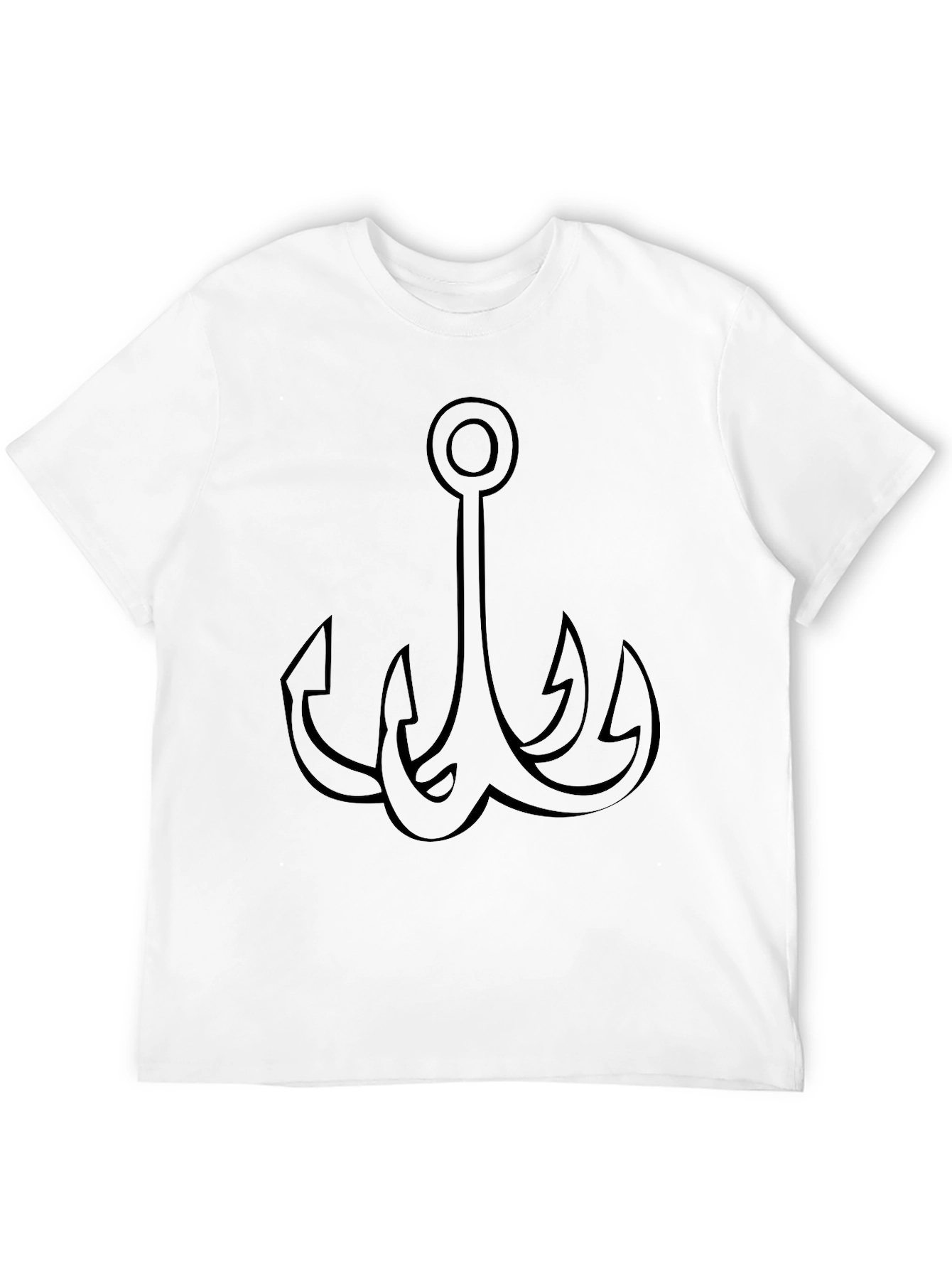 Mens Black Graphic Tee - Anchor Design