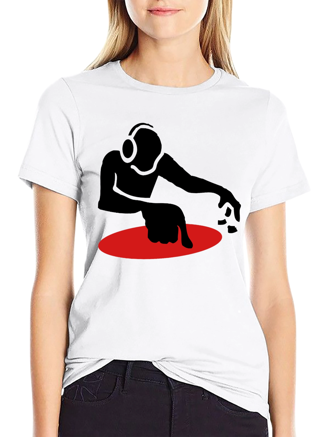 DJ Graphic T-Shirt - Black Turntable Design