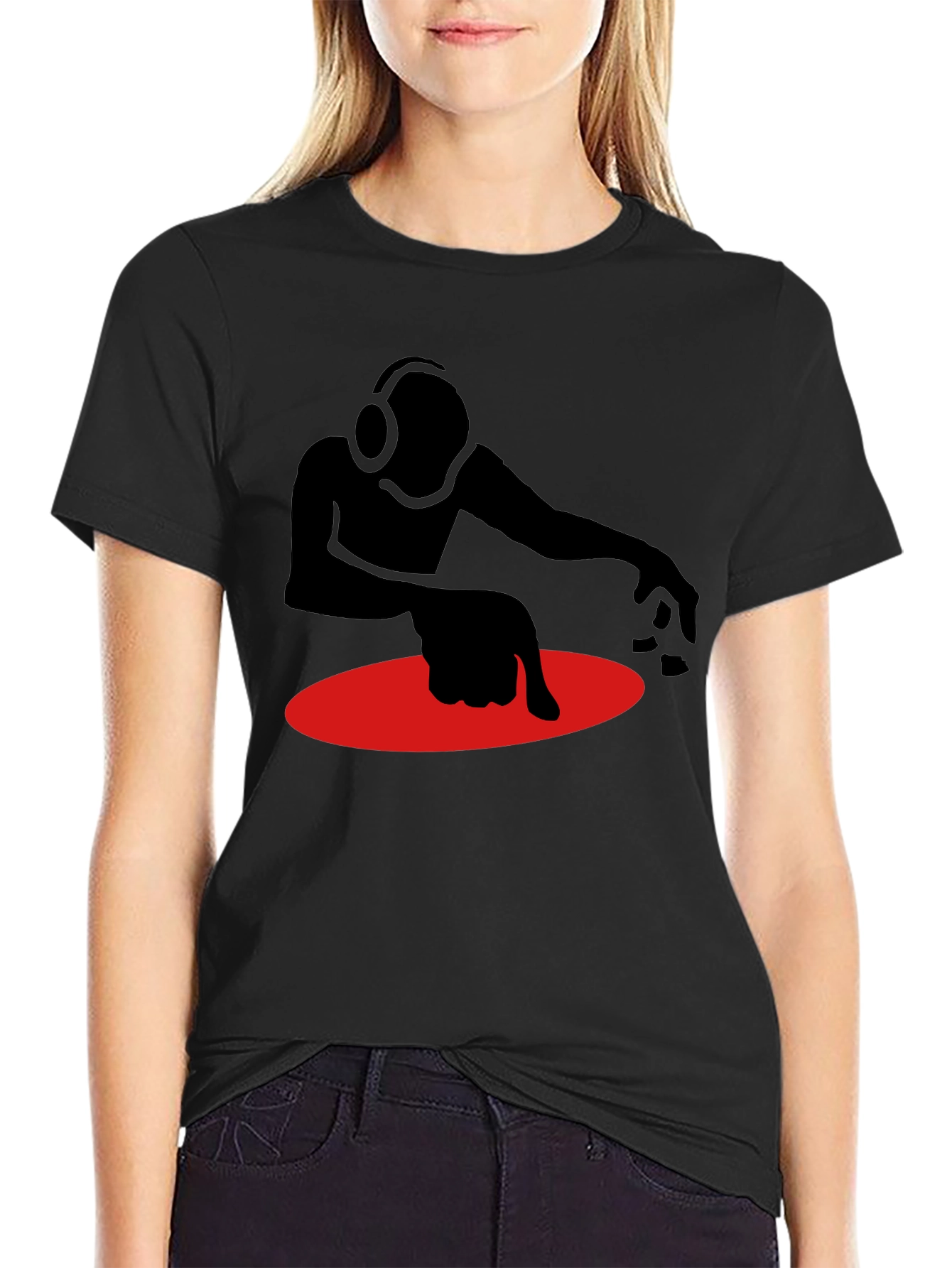 DJ Graphic T-Shirt - Black Turntable Design