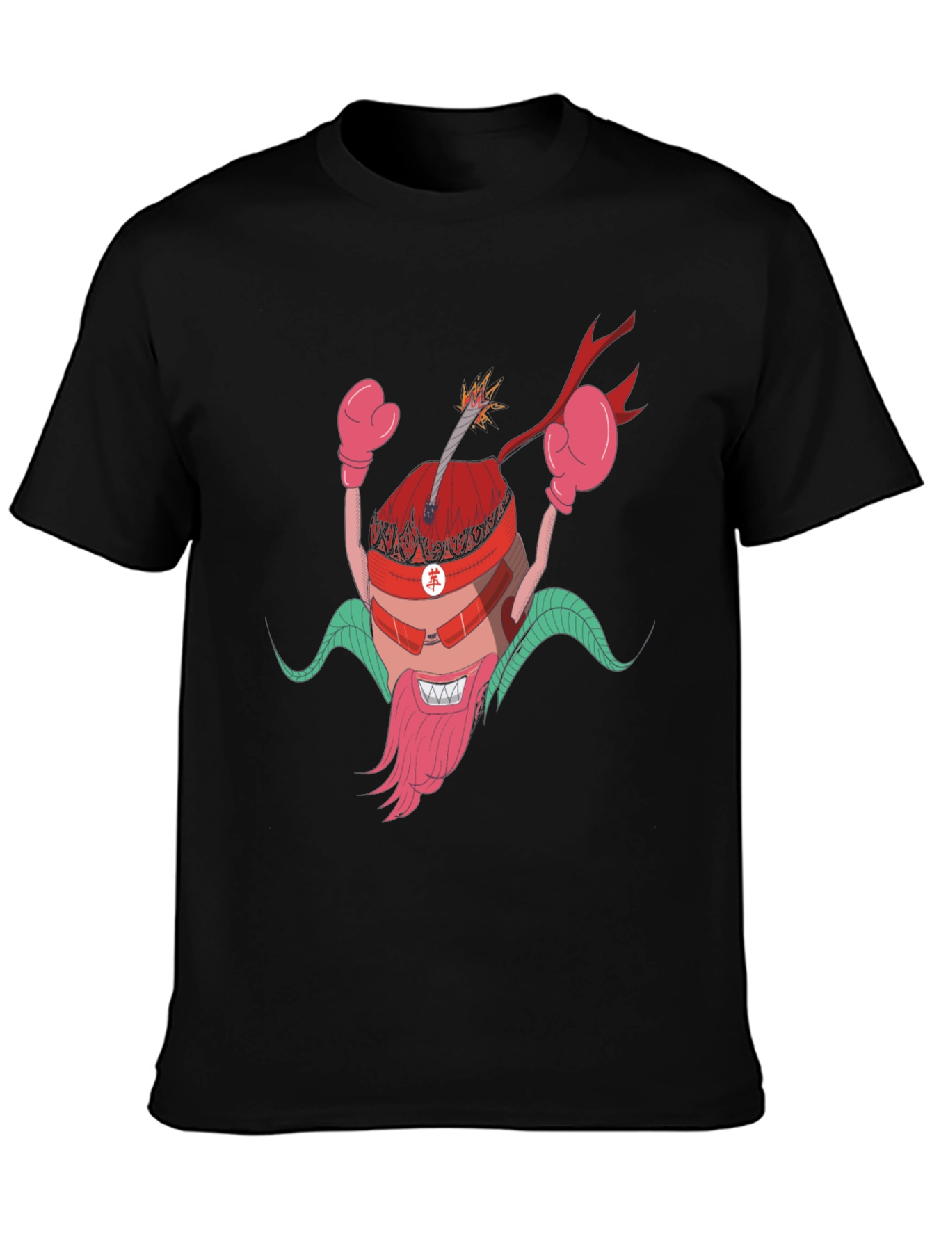 Cartoon Bomb Character Black T-Shirt