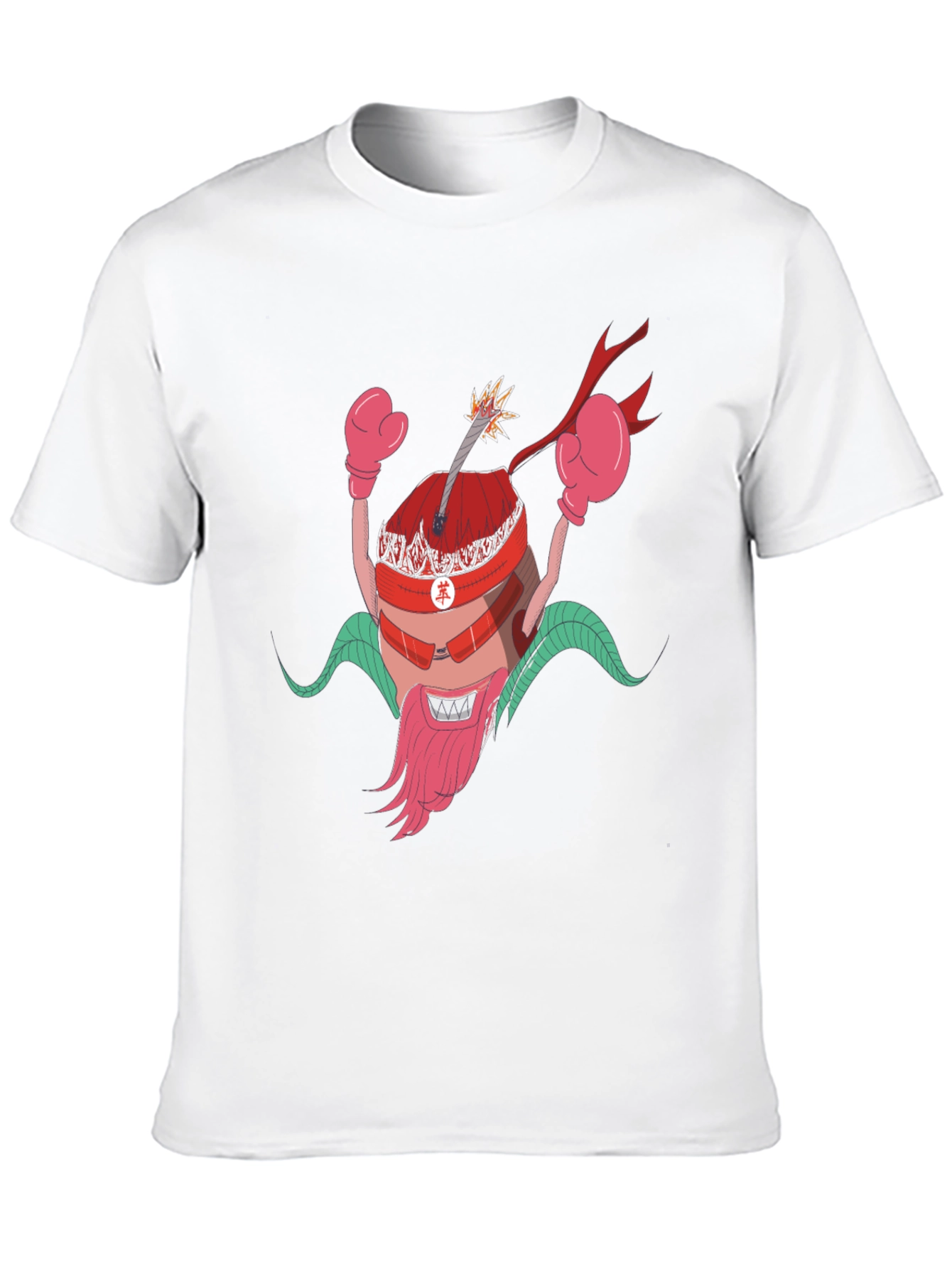 Cartoon Bomb Character Black T-Shirt