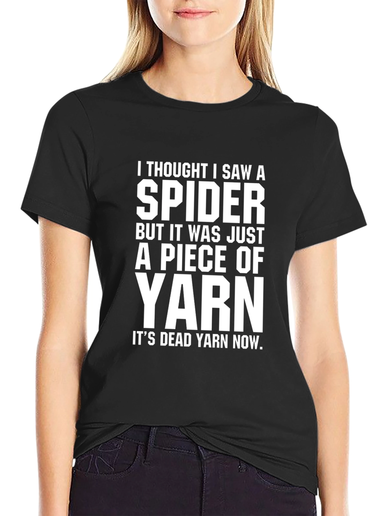 Spider Yarn Graphic Tee - Funny Novelty T-Shirt