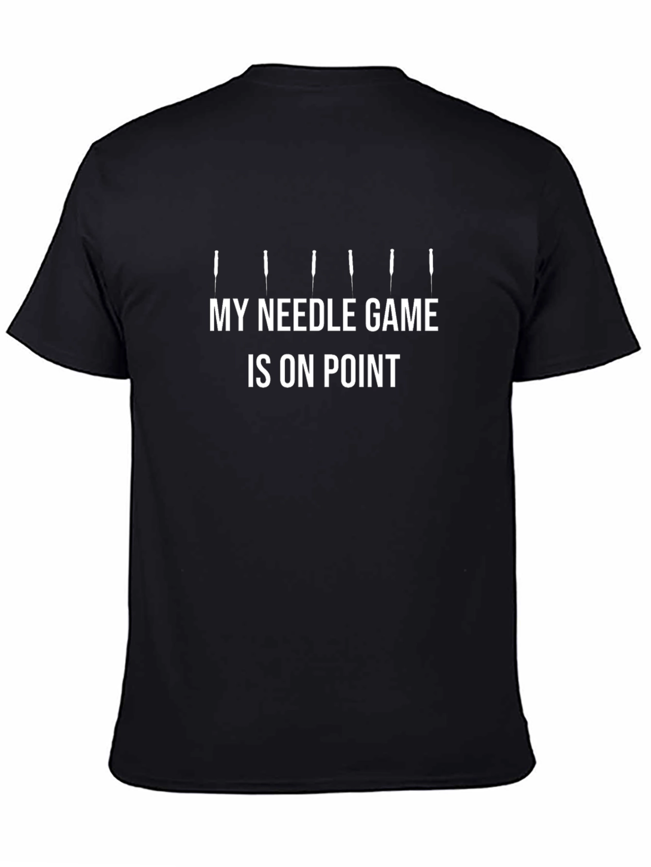 Needle Game On Point Black T-Shirt
