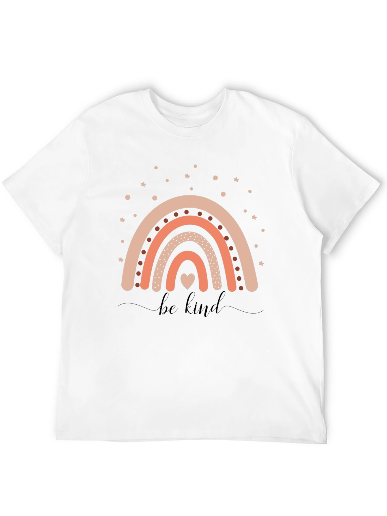 Be Kind Rainbow Graphic T-Shirt - Casual Cotton Tee