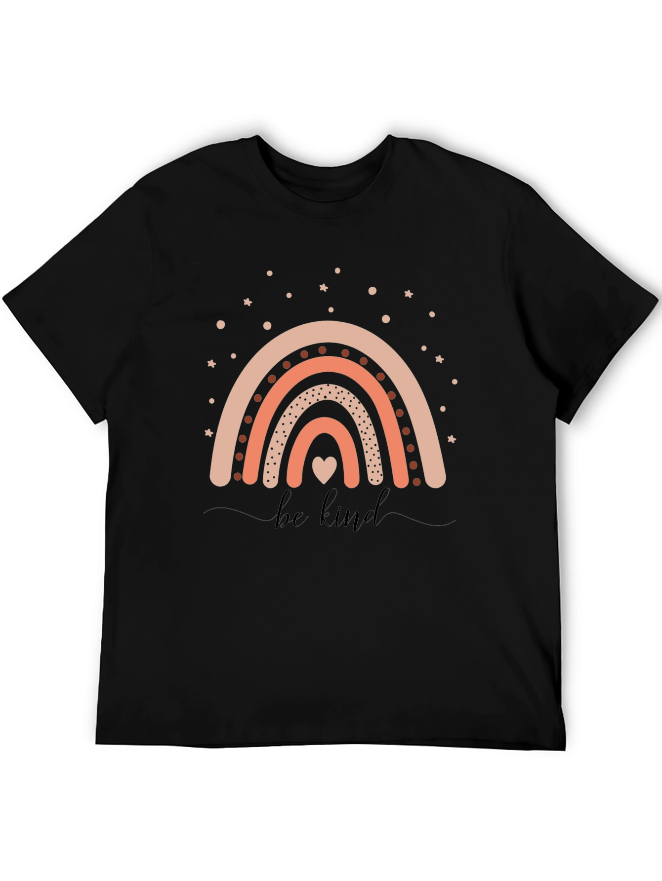 Be Kind Rainbow Graphic T-Shirt - Casual Cotton Tee