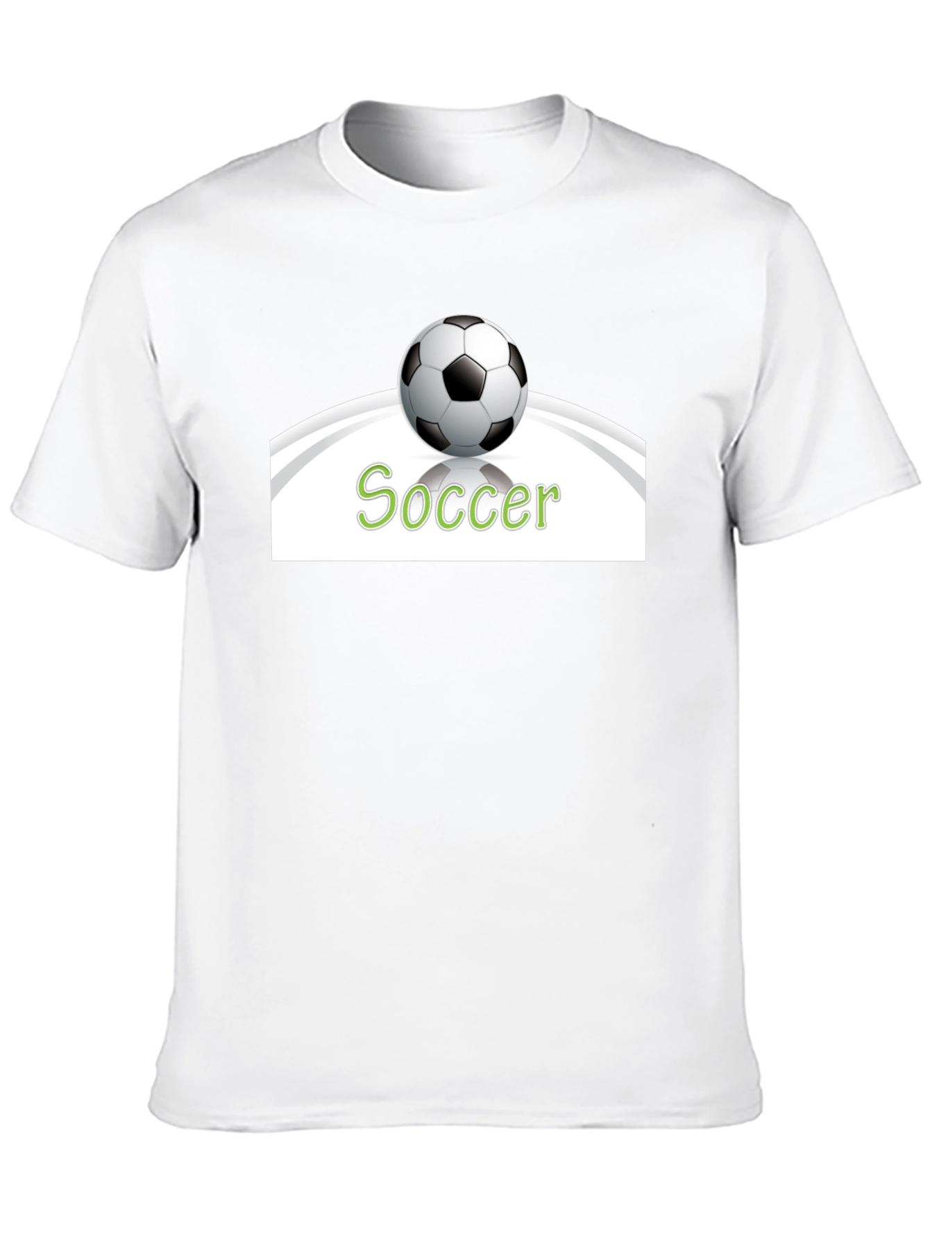 Soccer T-Shirt - Black Cotton Graphic Tee