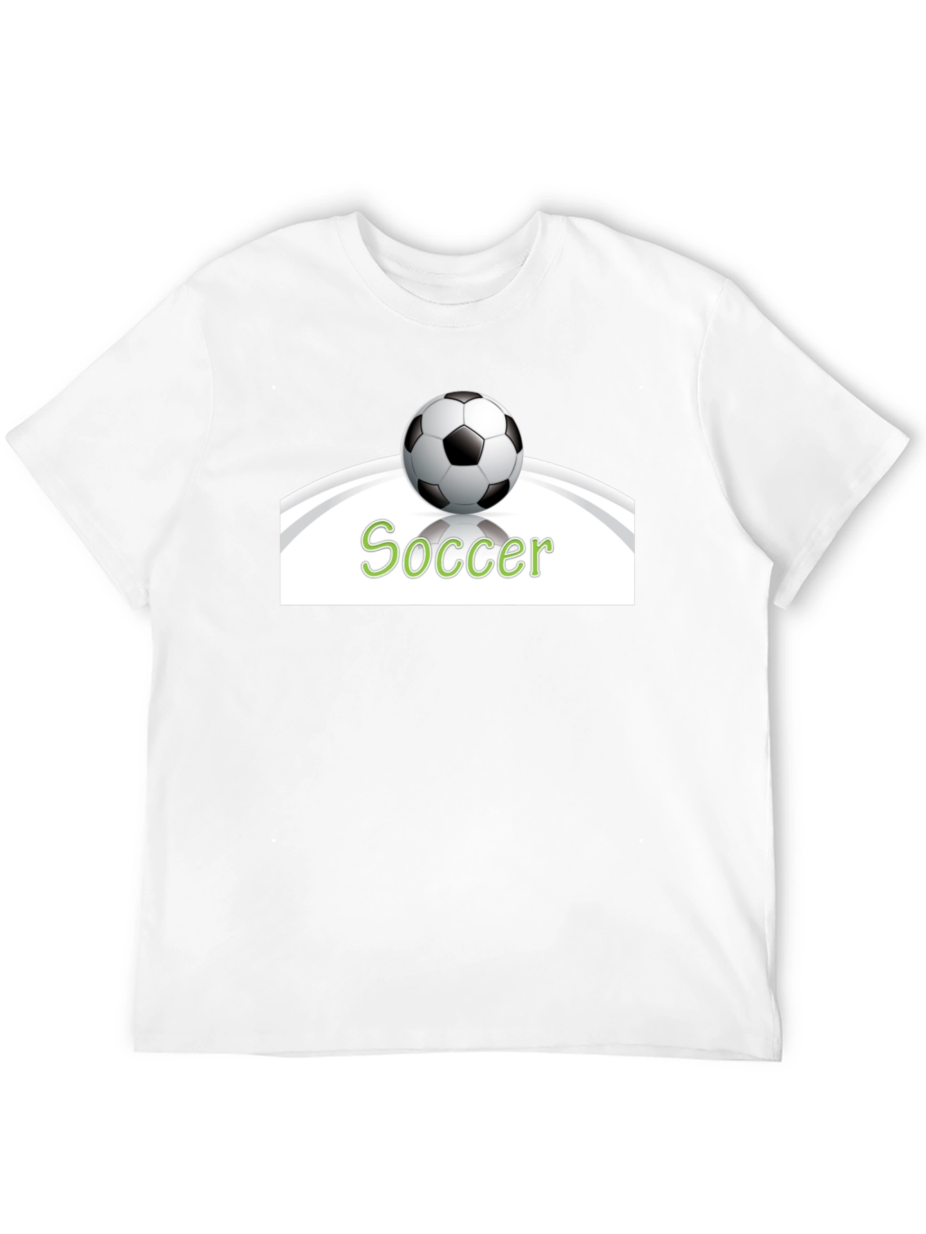 Soccer T-Shirt - Black Cotton Graphic Tee