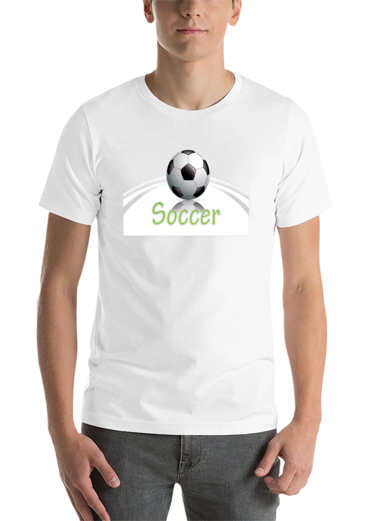 Soccer T-Shirt - Black Cotton Graphic Tee