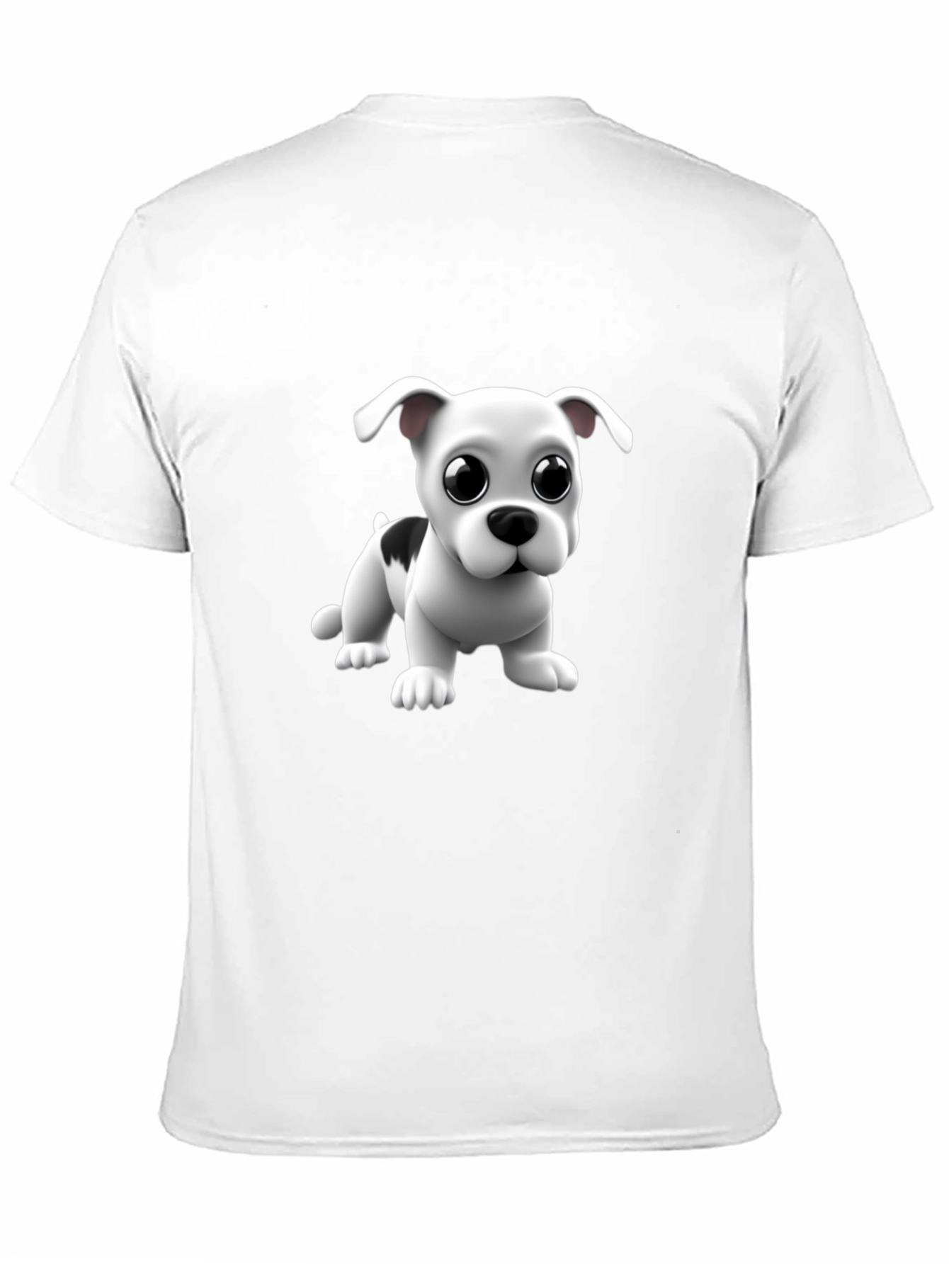 Cute Puppy Graphic Black T-Shirt
