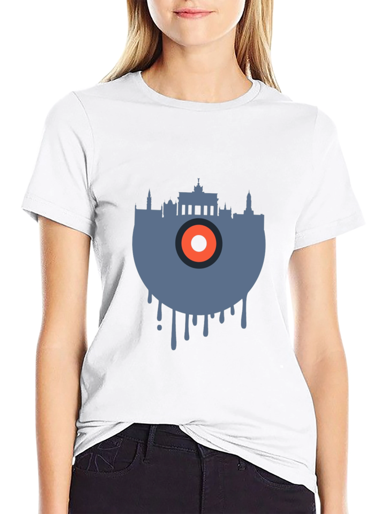 Berlin Skyline Vinyl Graphic Tee - Cool Urban Style