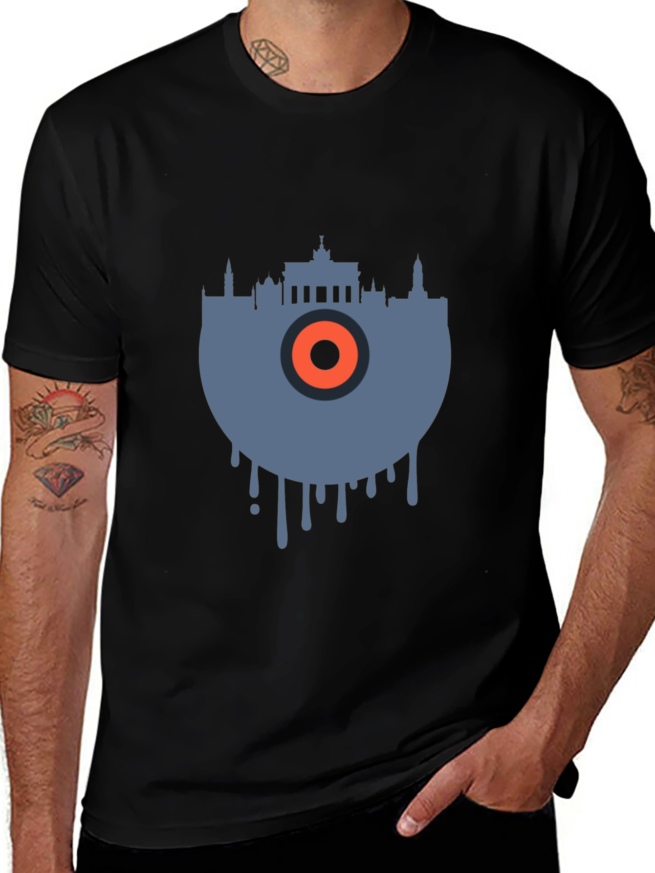 Berlin Skyline Vinyl Graphic Tee - Cool Urban Style
