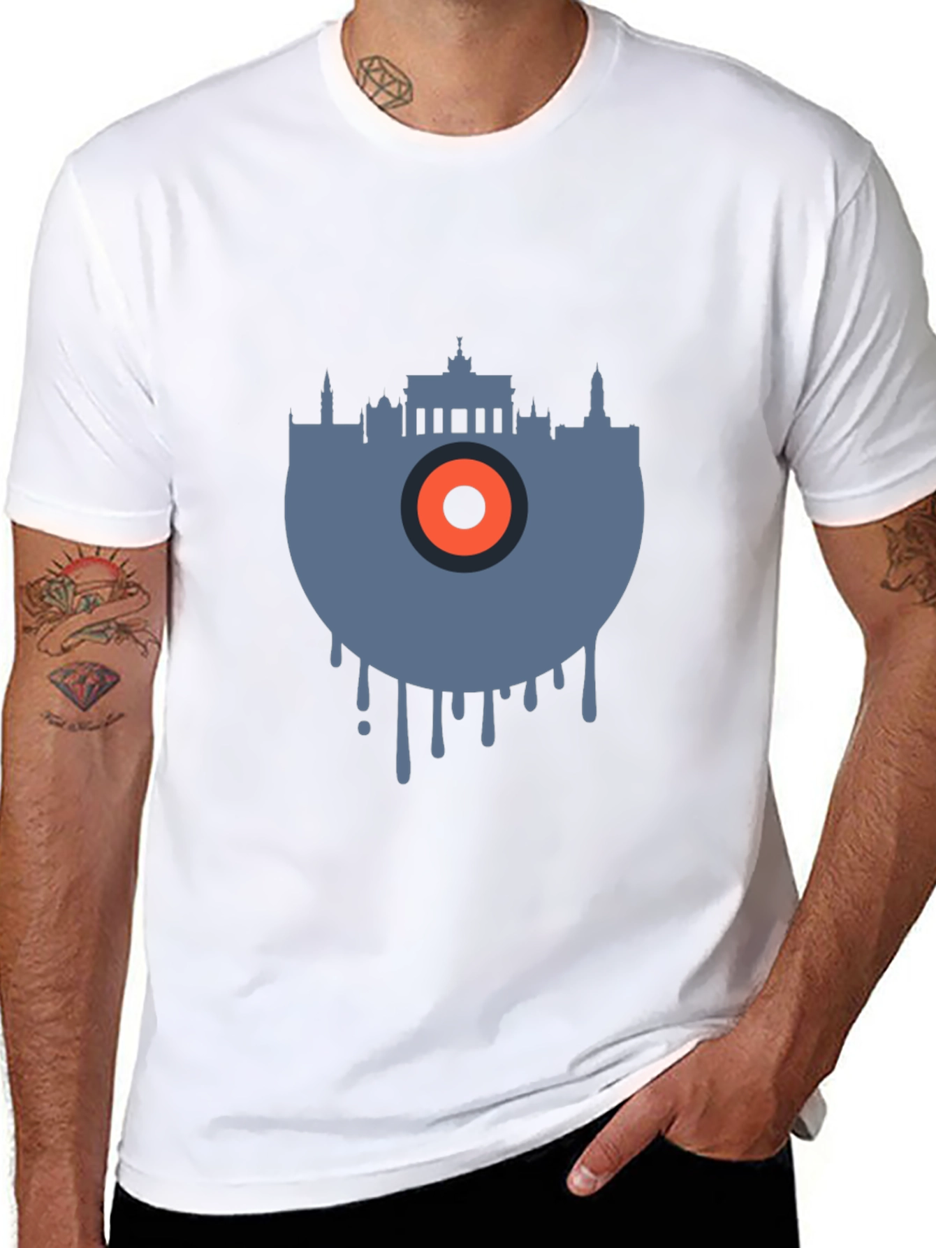 Berlin Skyline Vinyl Graphic Tee - Cool Urban Style