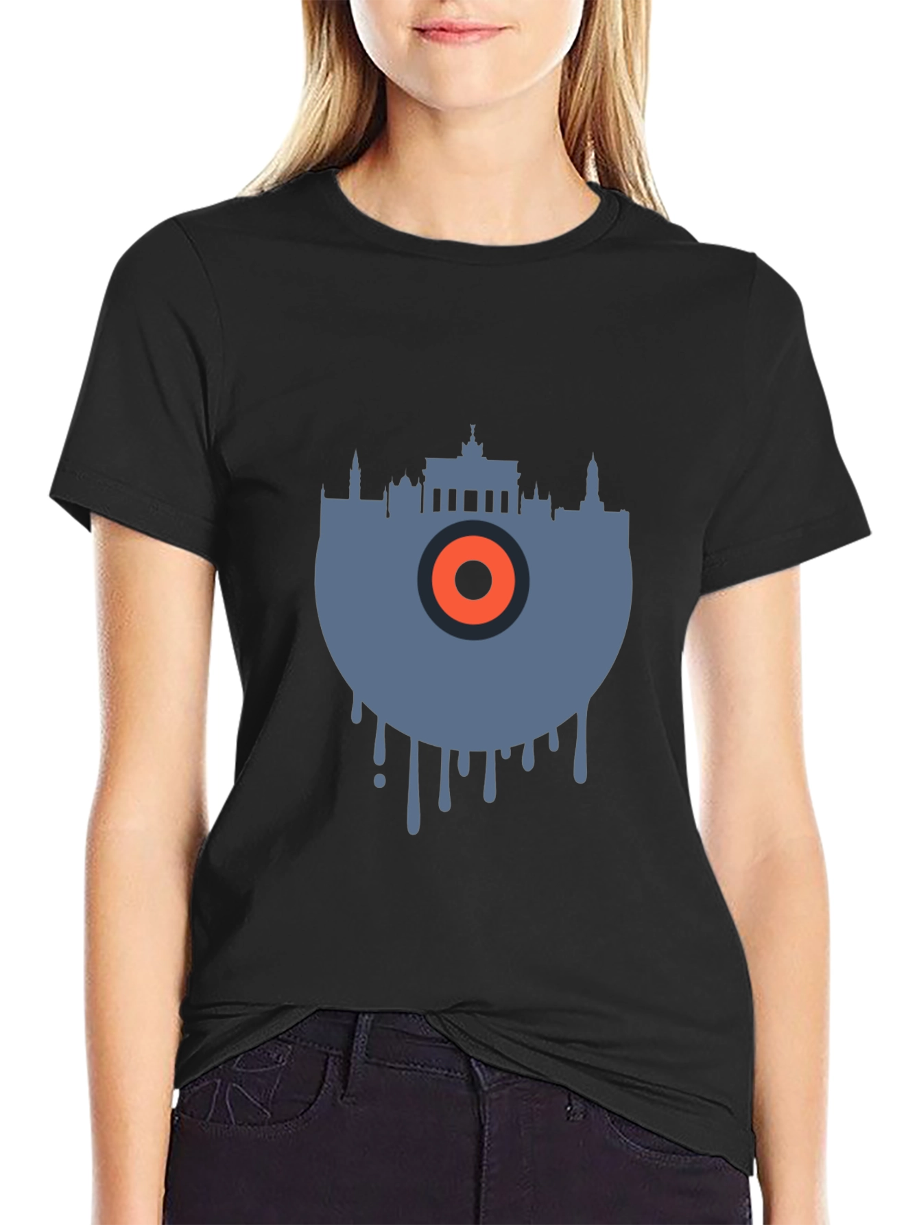 Berlin Skyline Vinyl Graphic Tee - Cool Urban Style