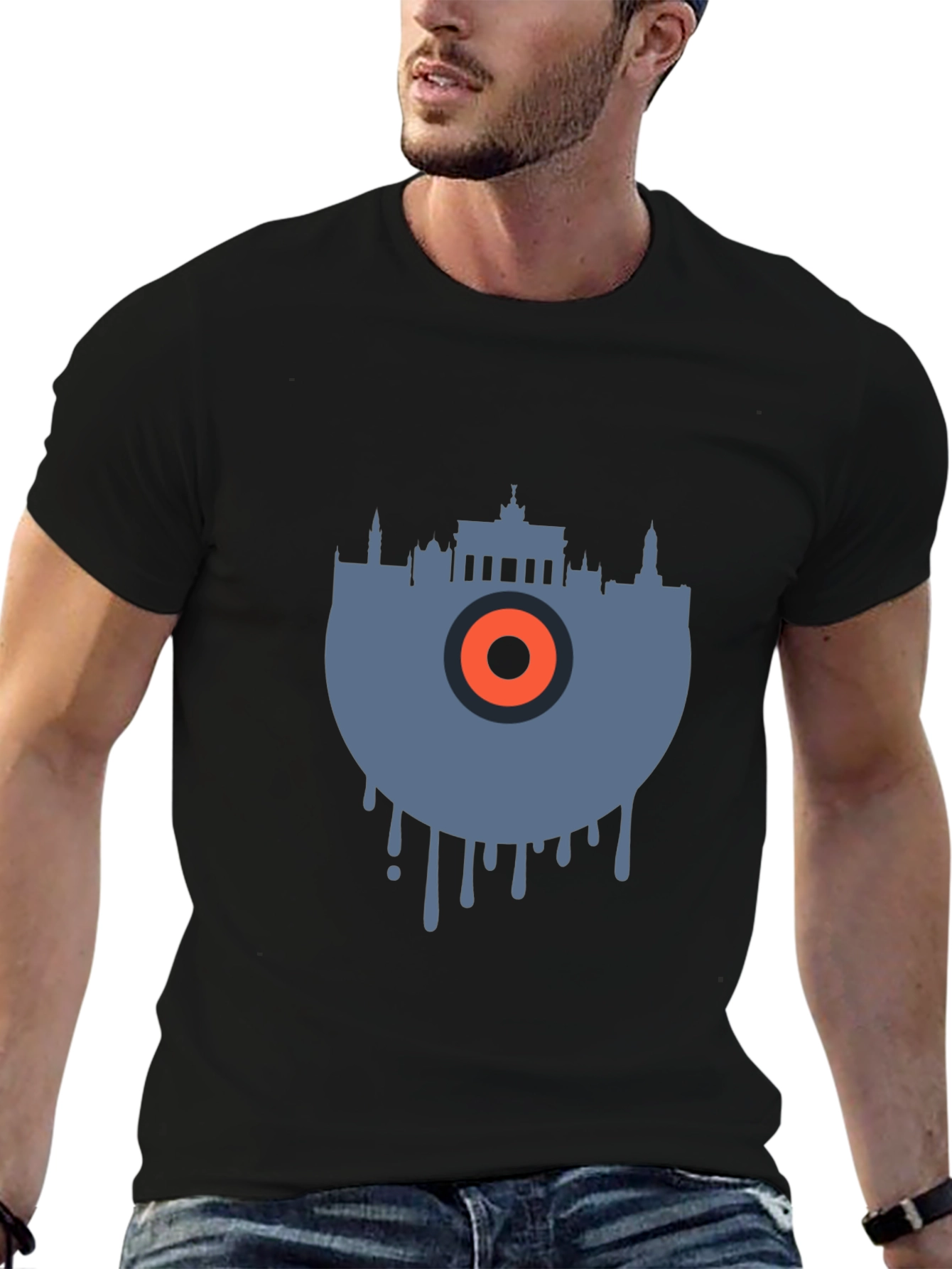 Berlin Skyline Vinyl Graphic Tee - Cool Urban Style