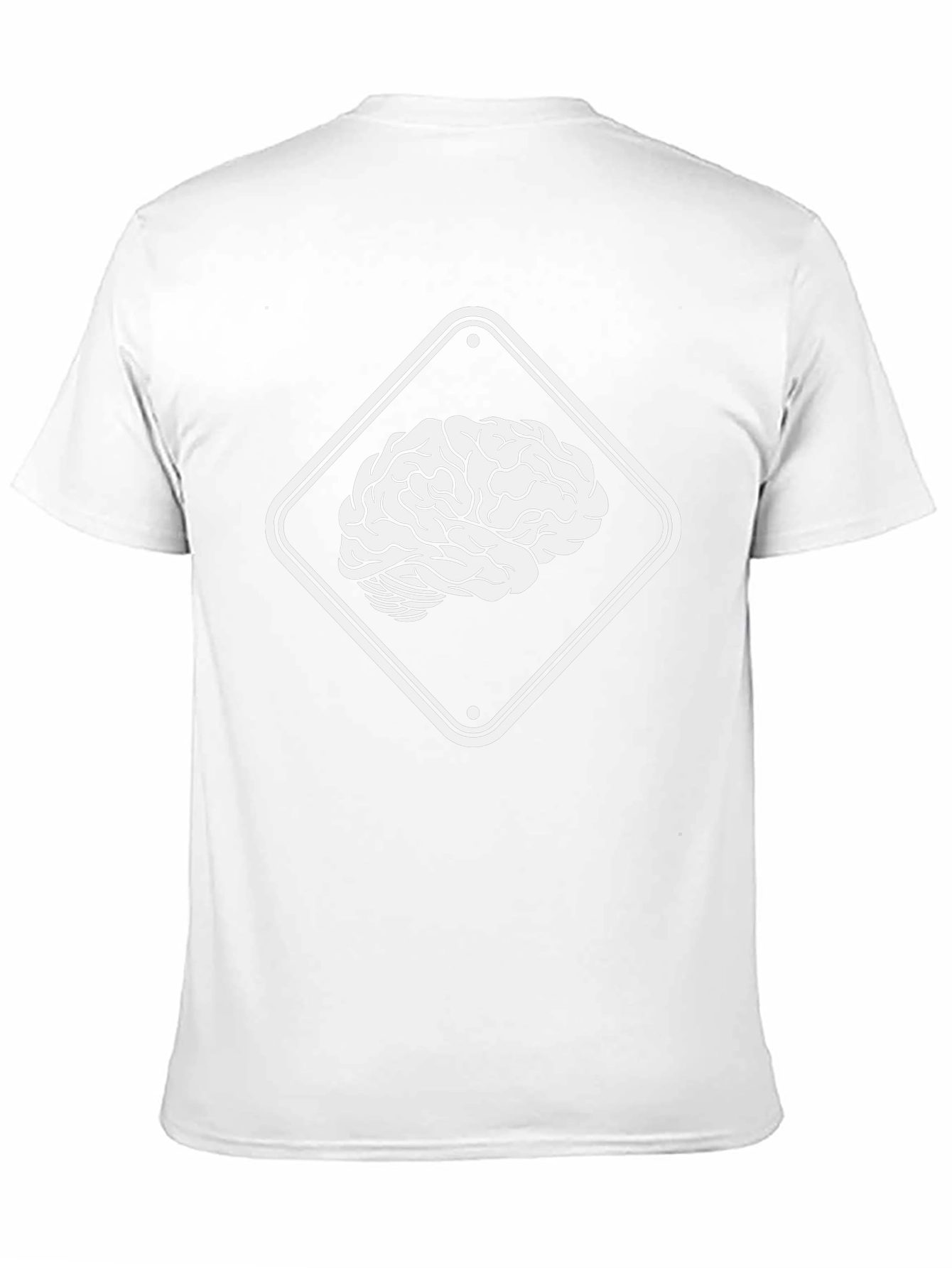 Brain Hazard Sign T-Shirt - Black