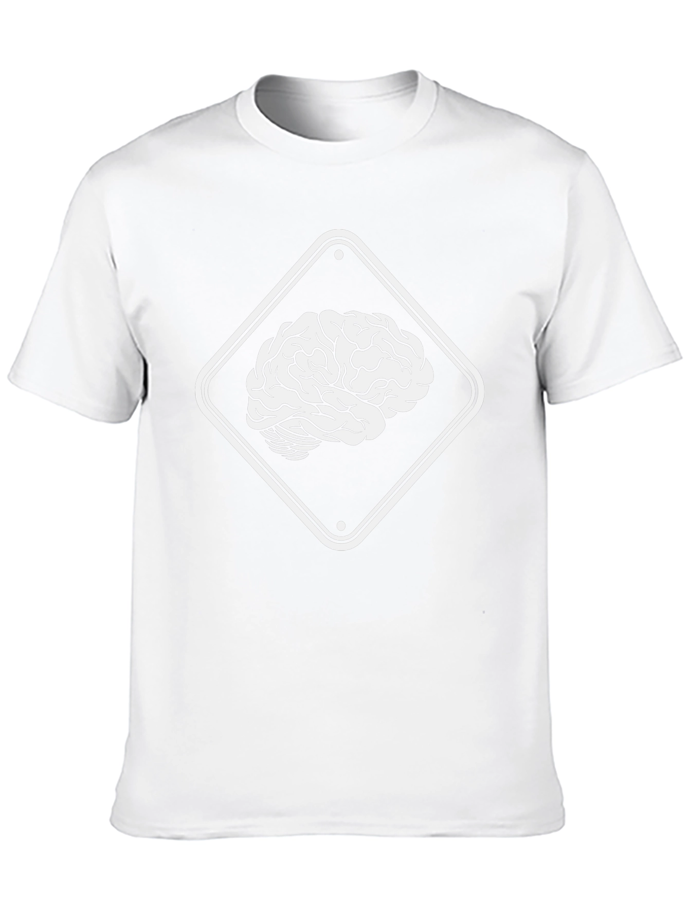 Brain Hazard Sign T-Shirt - Black