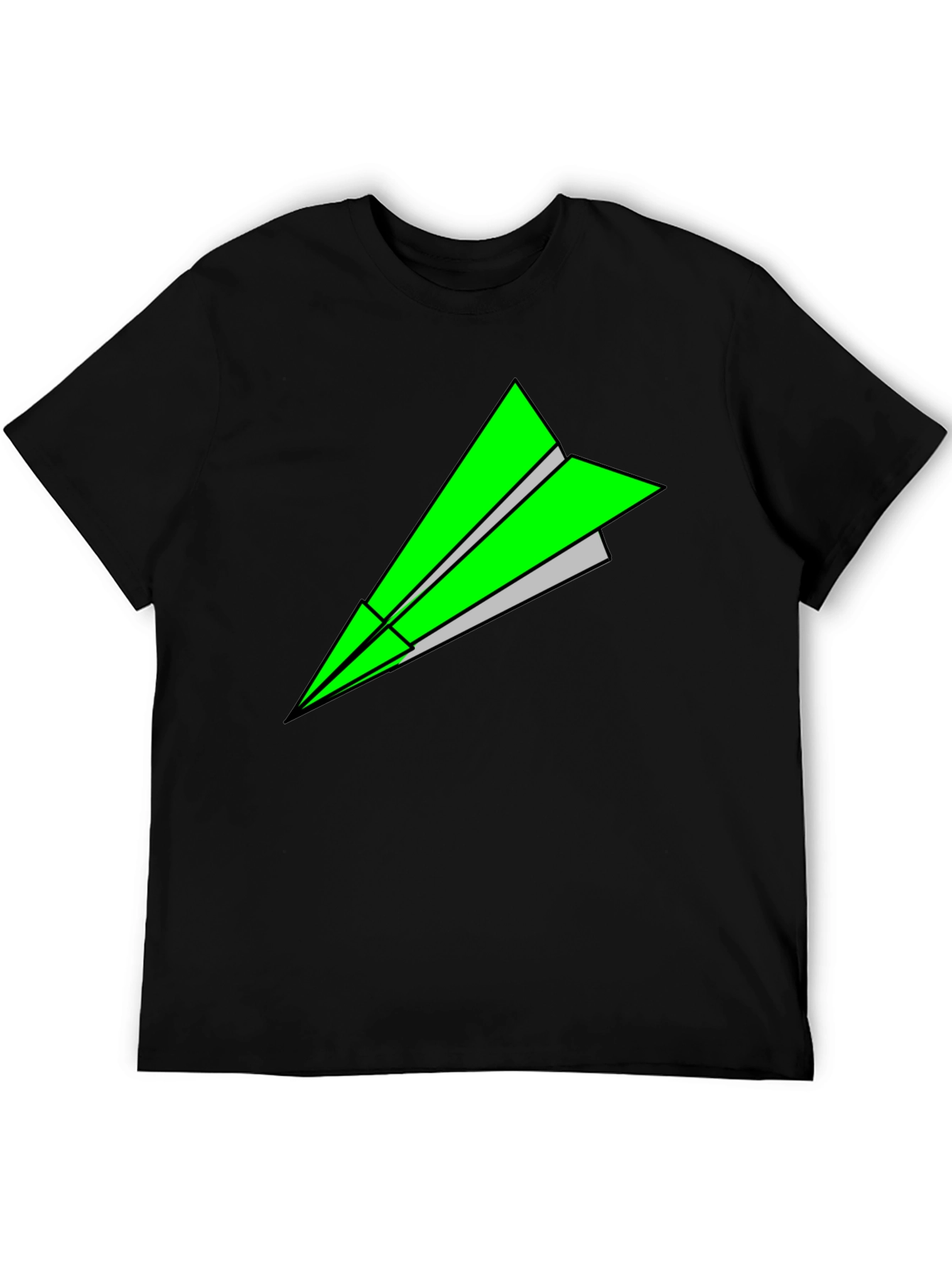 Paper Airplane Graphic Tee - Black T-Shirt