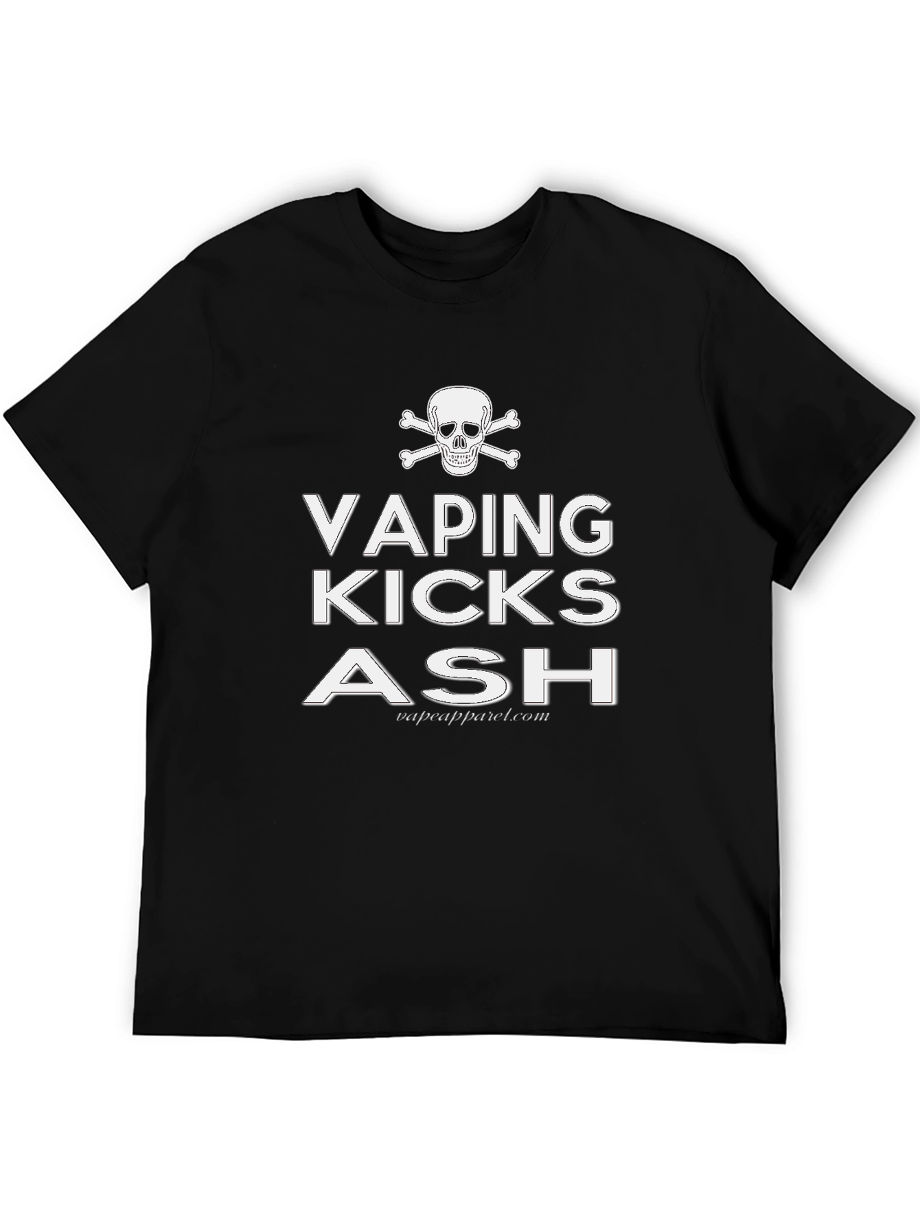 Vaping Kicks Ash T-Shirt - Skull & Crossbones