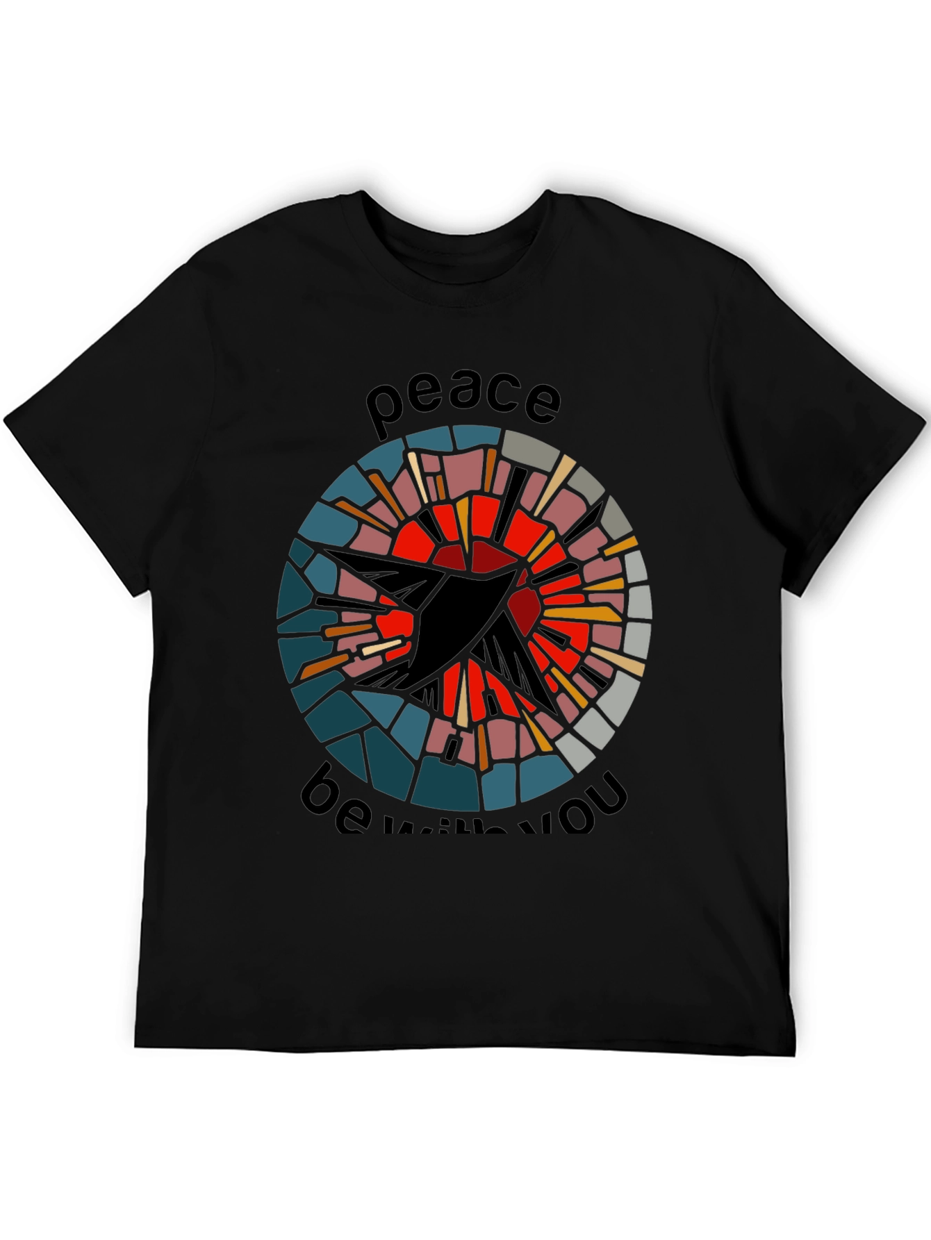 Peace Be With You Graphic Tee - Black