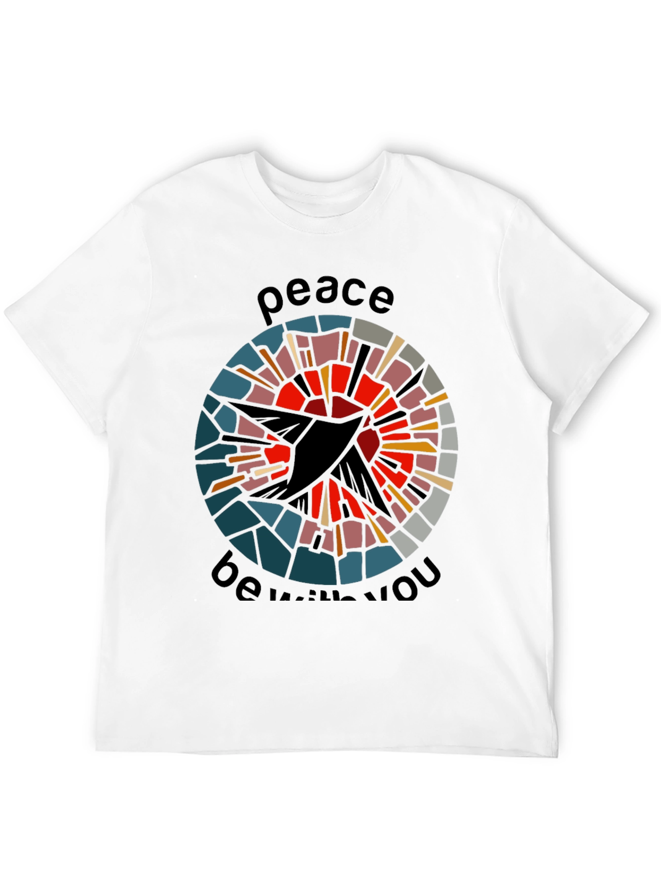 Peace Be With You Graphic Tee - Black