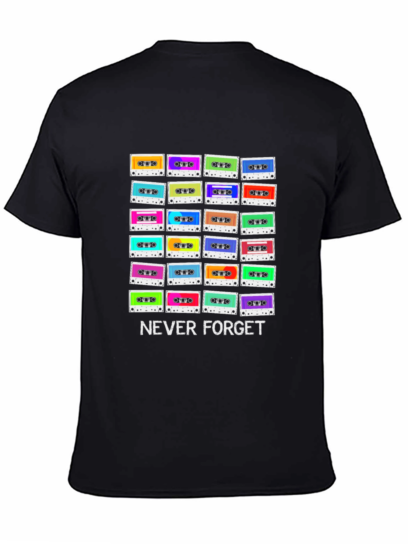 Never Forget Cassette Tape Graphic T-Shirt