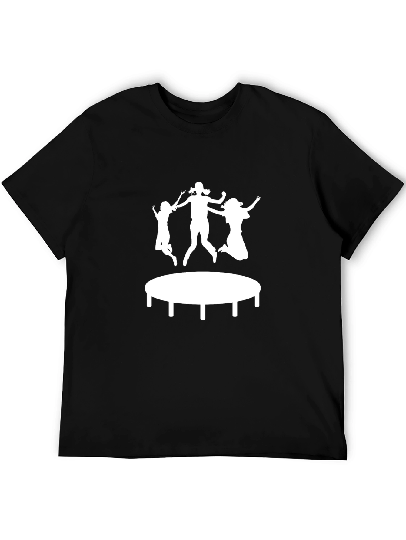 Trampoline Fun T-Shirt - Black Cotton Tee