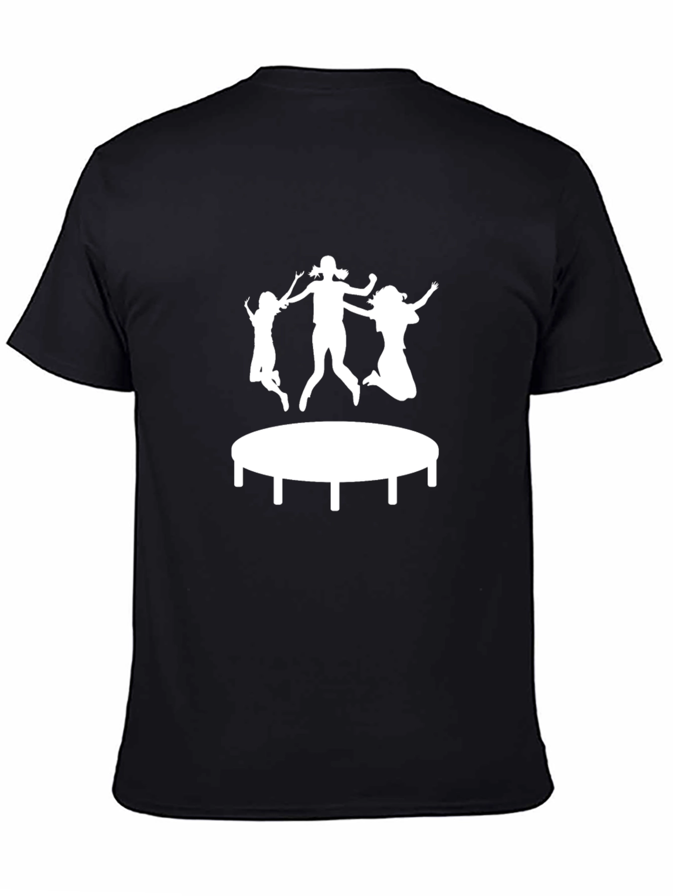 Trampoline Fun T-Shirt - Black Cotton Tee