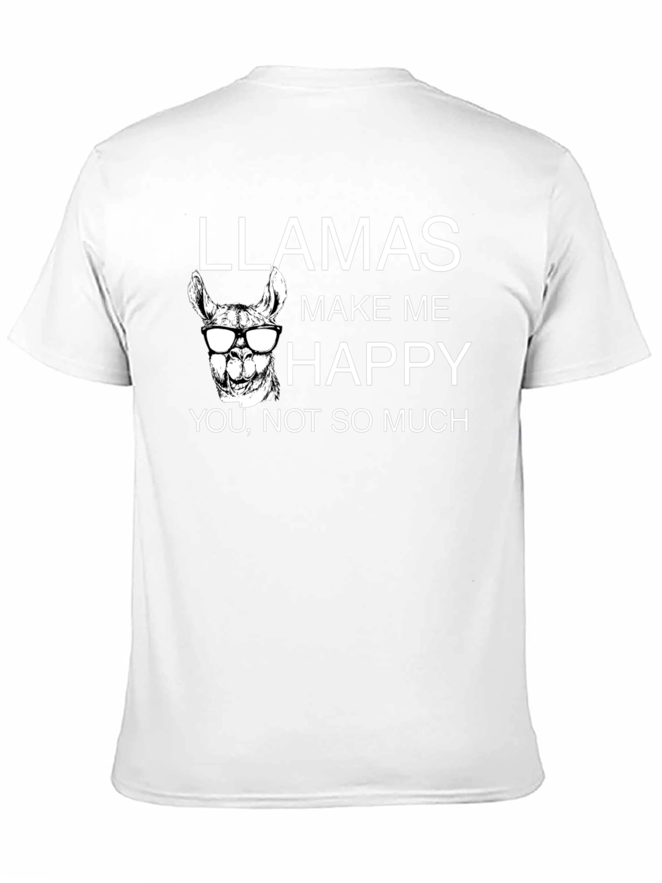 Llamas Make Me Happy T-Shirt - Funny Graphic Tee
