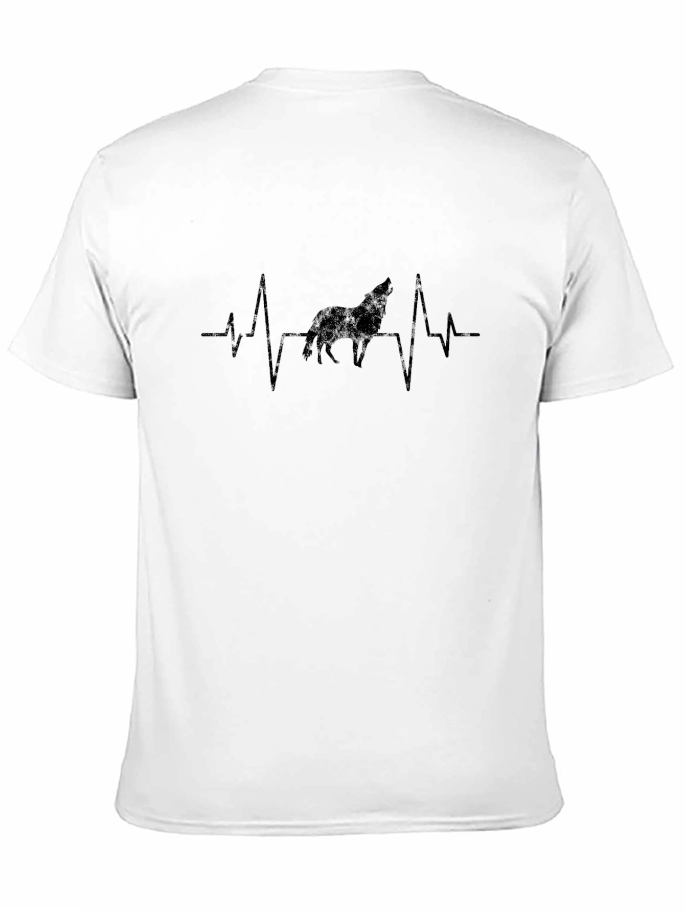 Wolf Heartbeat T-Shirt - Black Graphic Tee