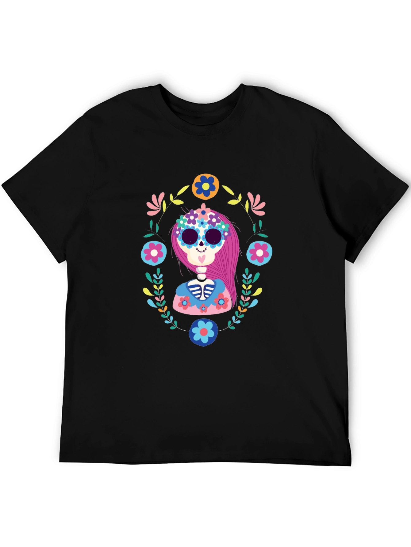 Day of the Dead Sugar Skull Graphic Tee