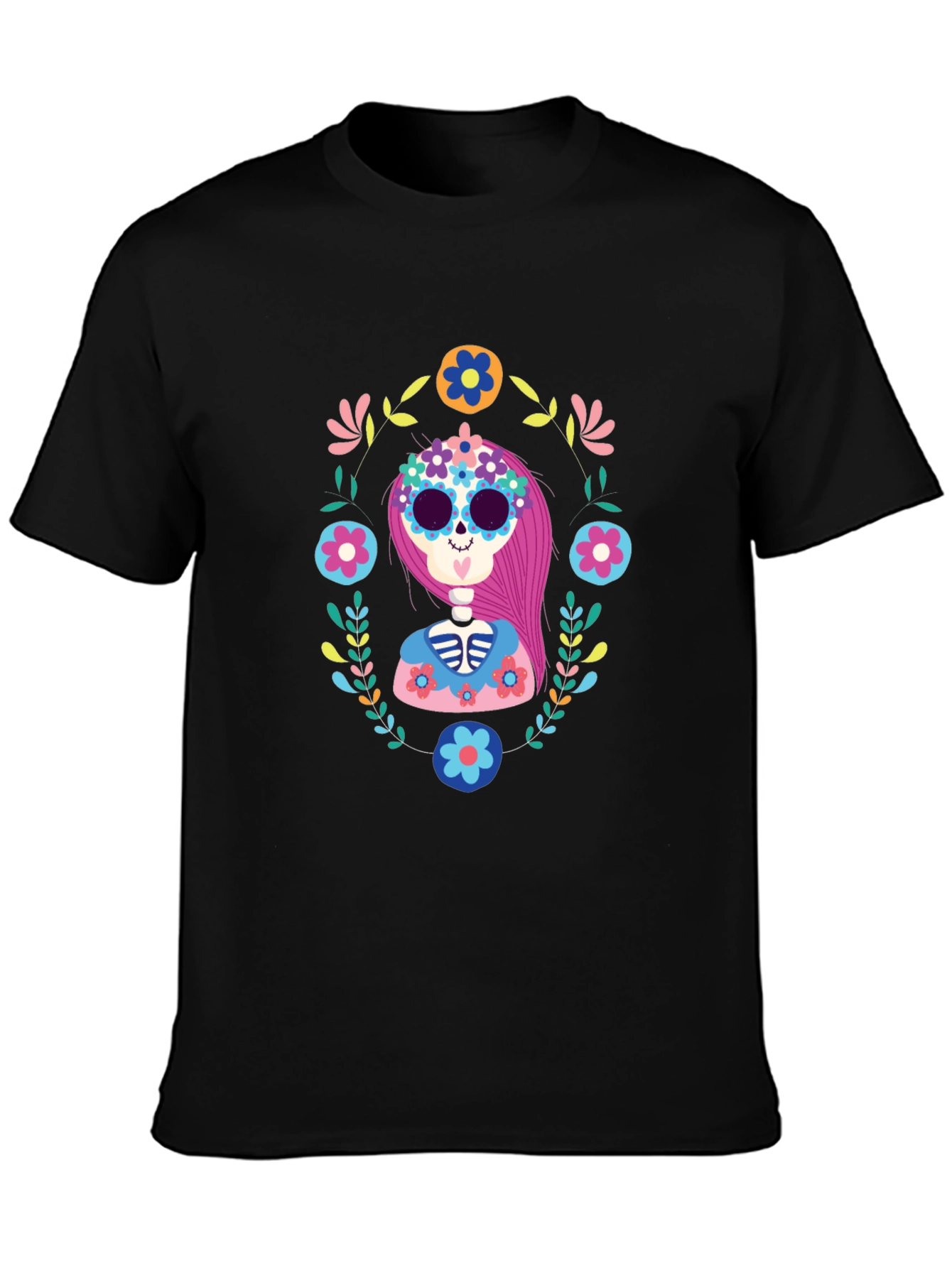 Day of the Dead Sugar Skull Graphic Tee