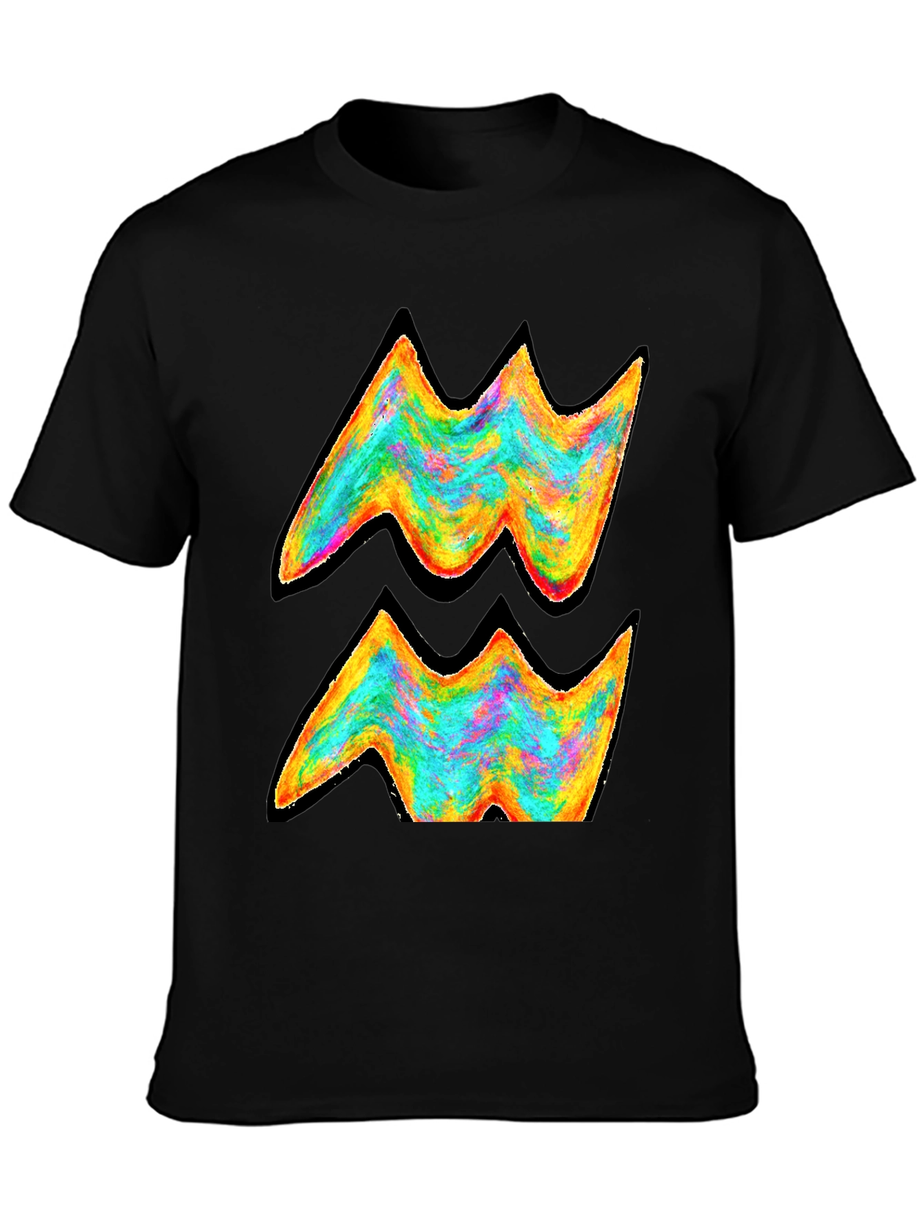 Aquarius Zodiac Rainbow Graphic Tee