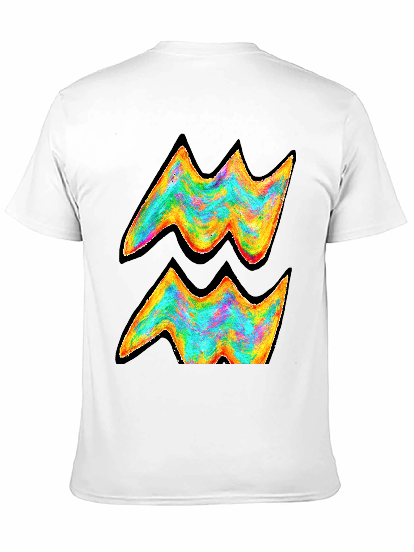 Aquarius Zodiac Rainbow Graphic Tee