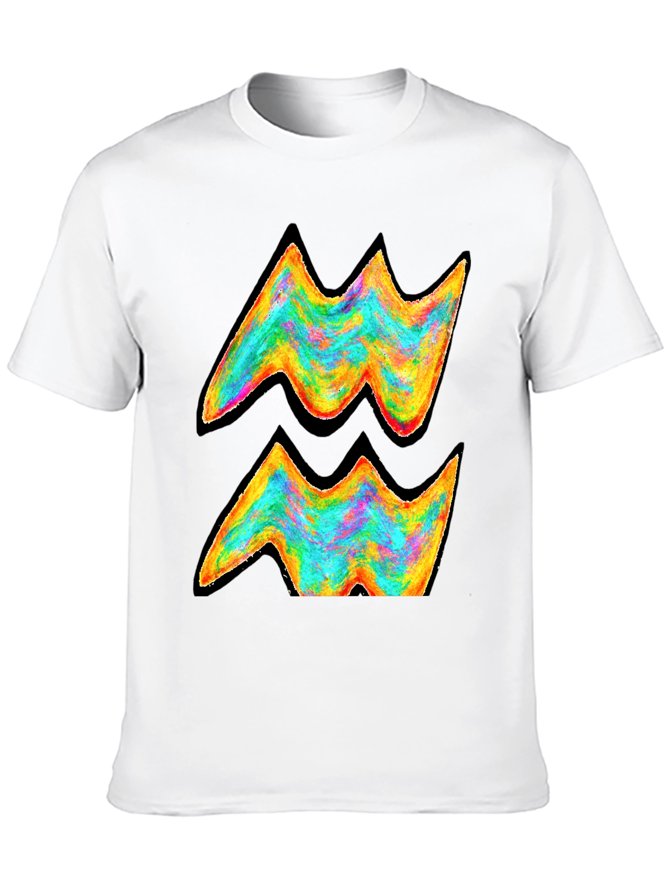 Aquarius Zodiac Rainbow Graphic Tee