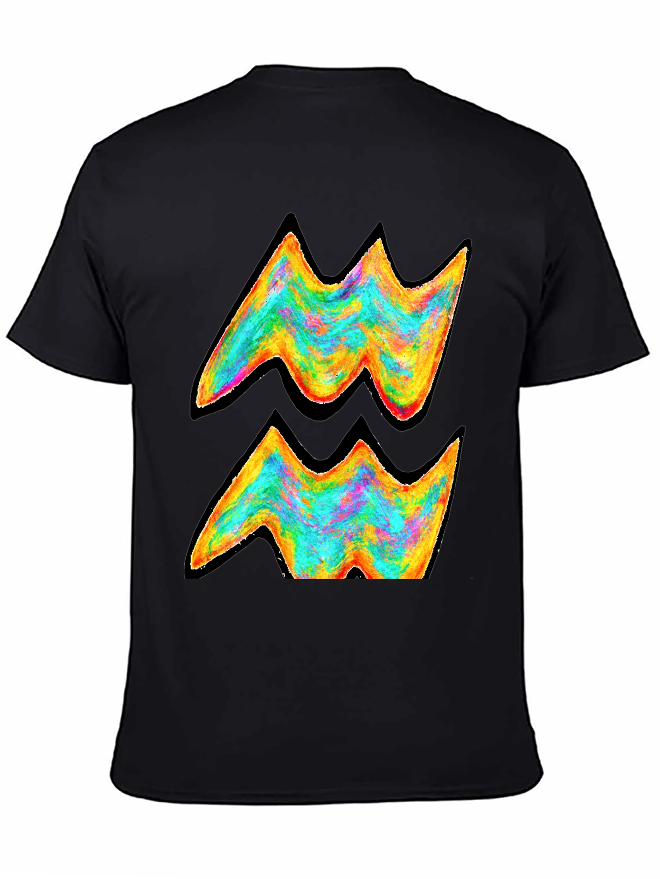 Aquarius Zodiac Rainbow Graphic Tee