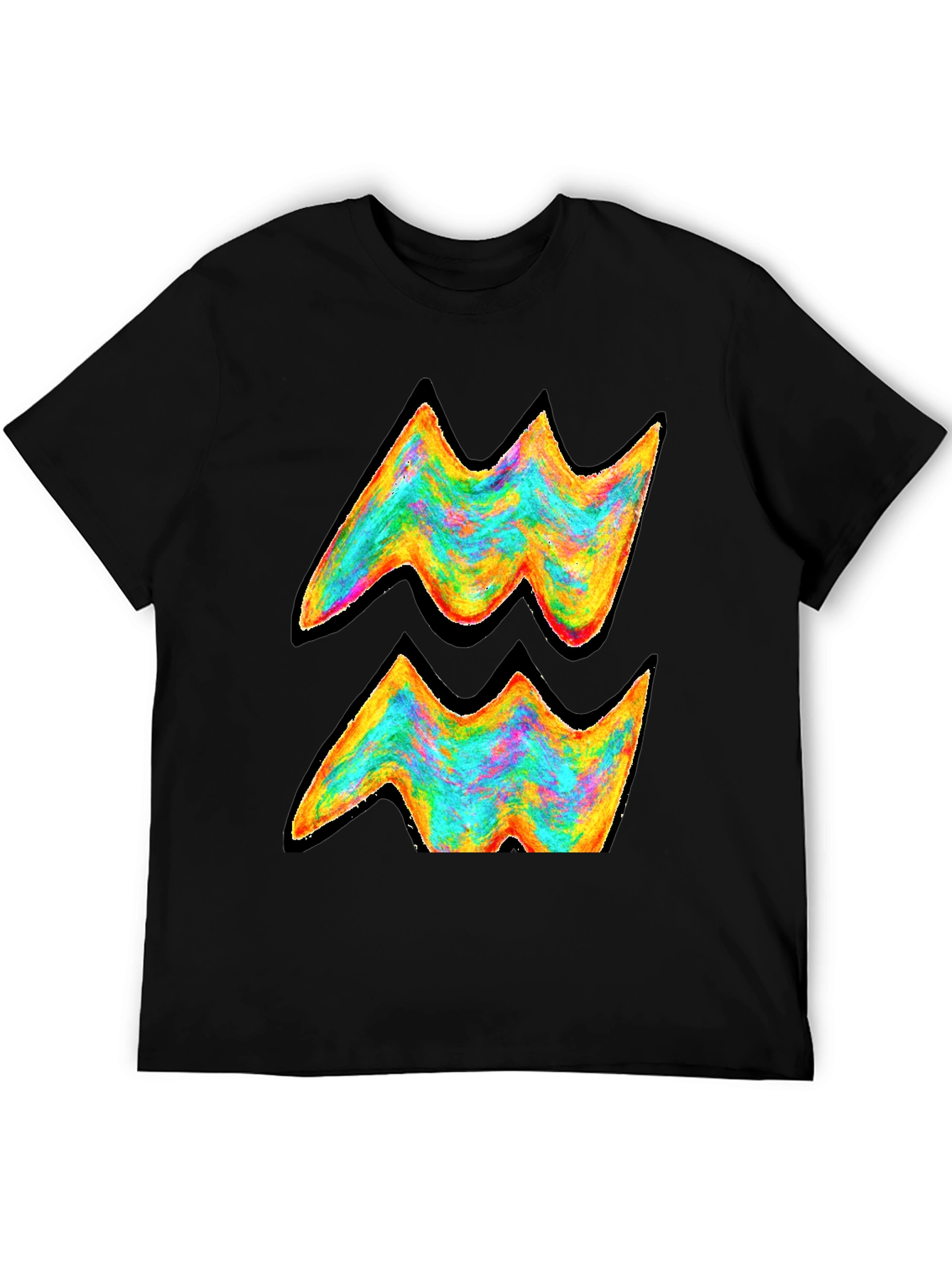 Aquarius Zodiac Rainbow Graphic Tee