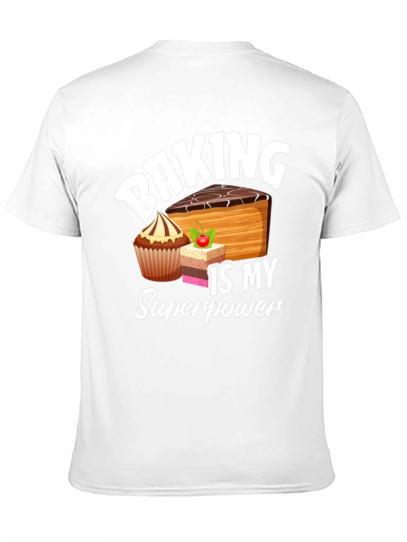 Baking is My Superpower Black Graphic T-Shirt