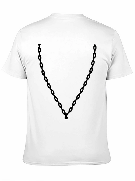 Mens Black Chain Graphic Tee