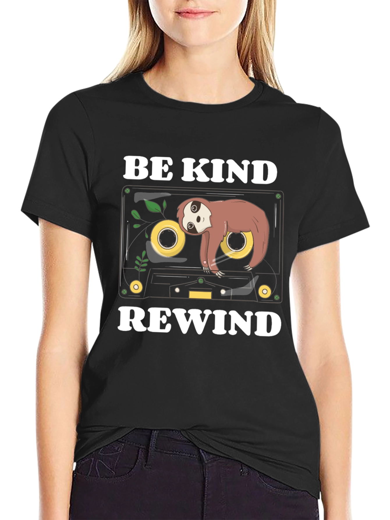 Be Kind Rewind Sloth Cassette T-Shirt