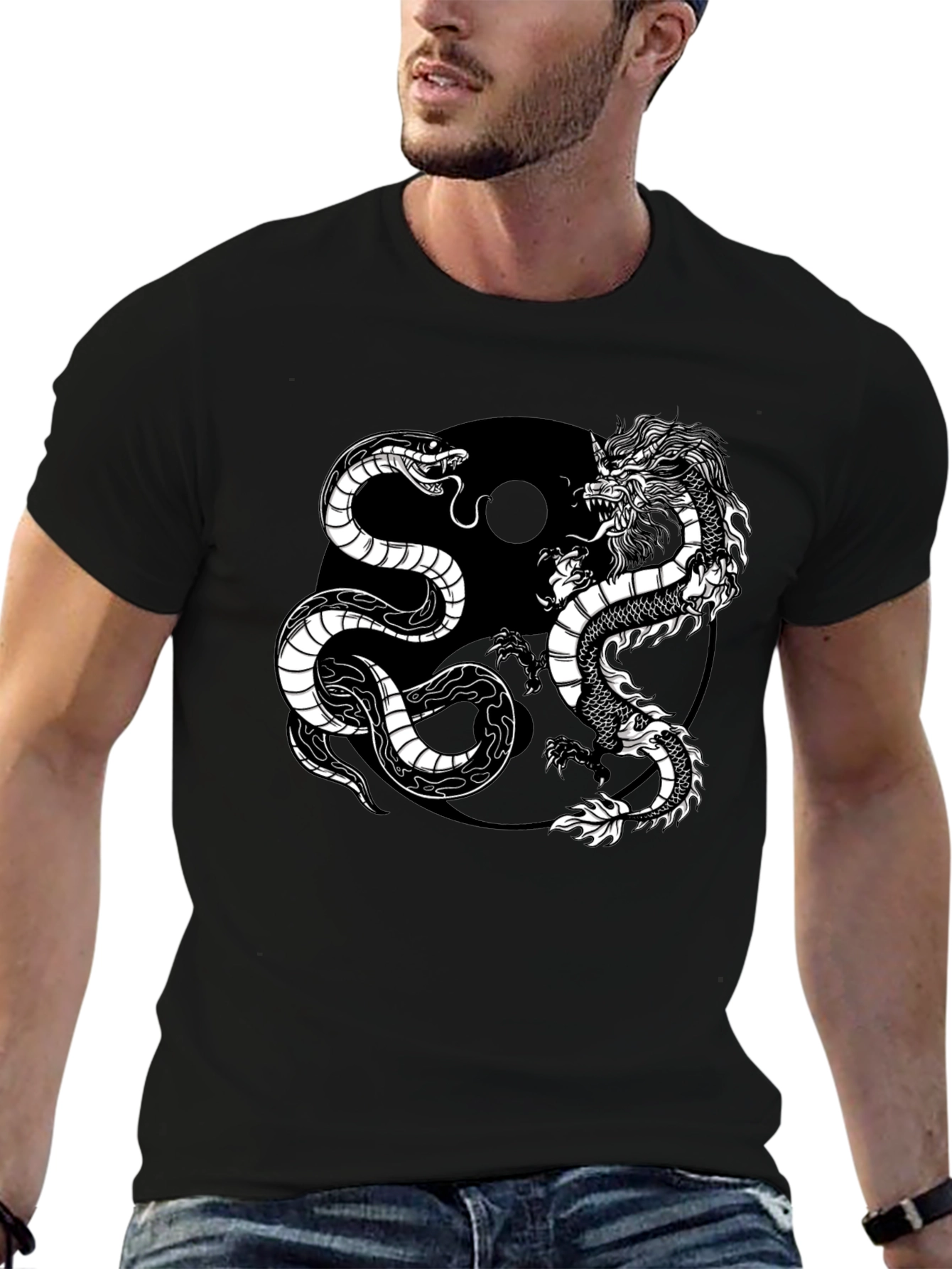 Yin Yang Dragon Snake T-Shirt - Balance & Harmony