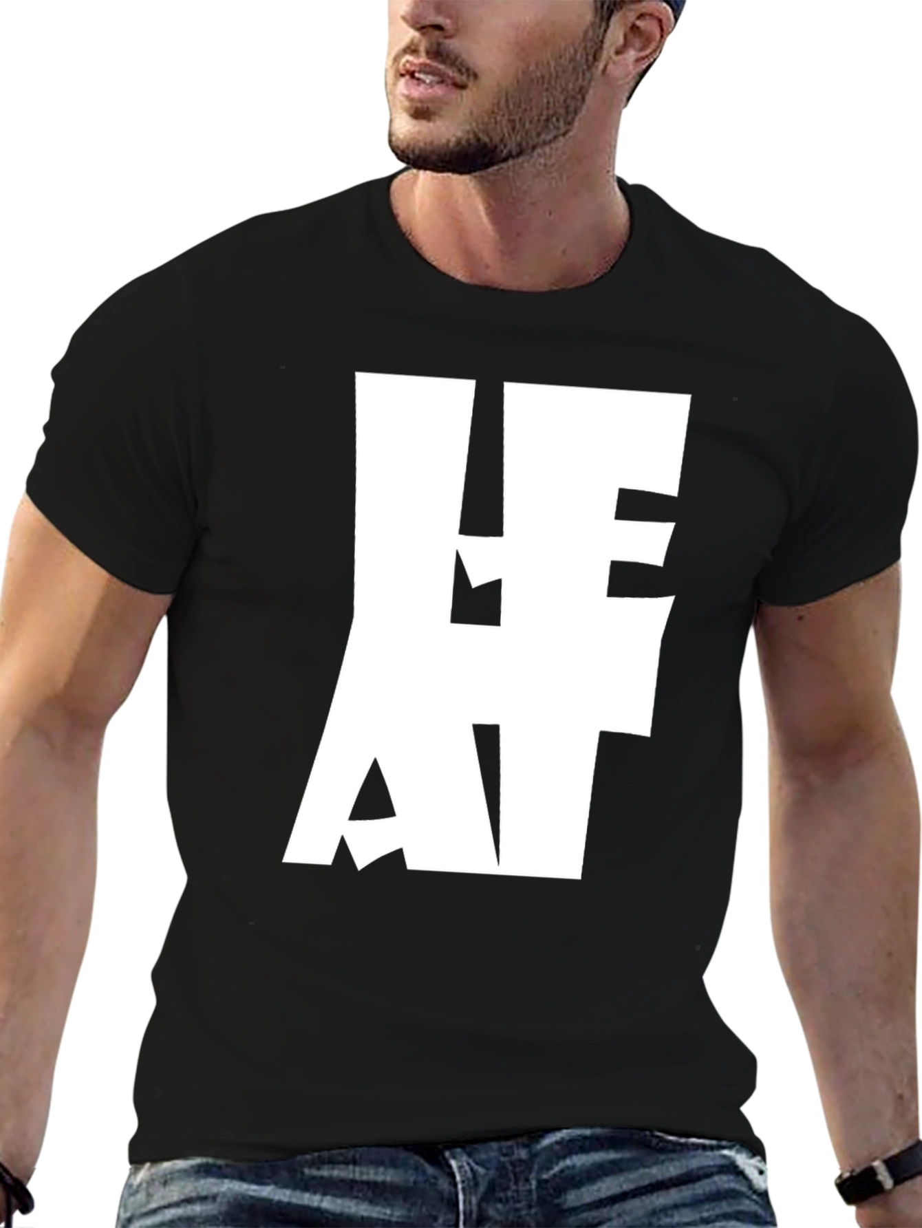 Bold HEAT Graphic Tee - Black Cotton Blend