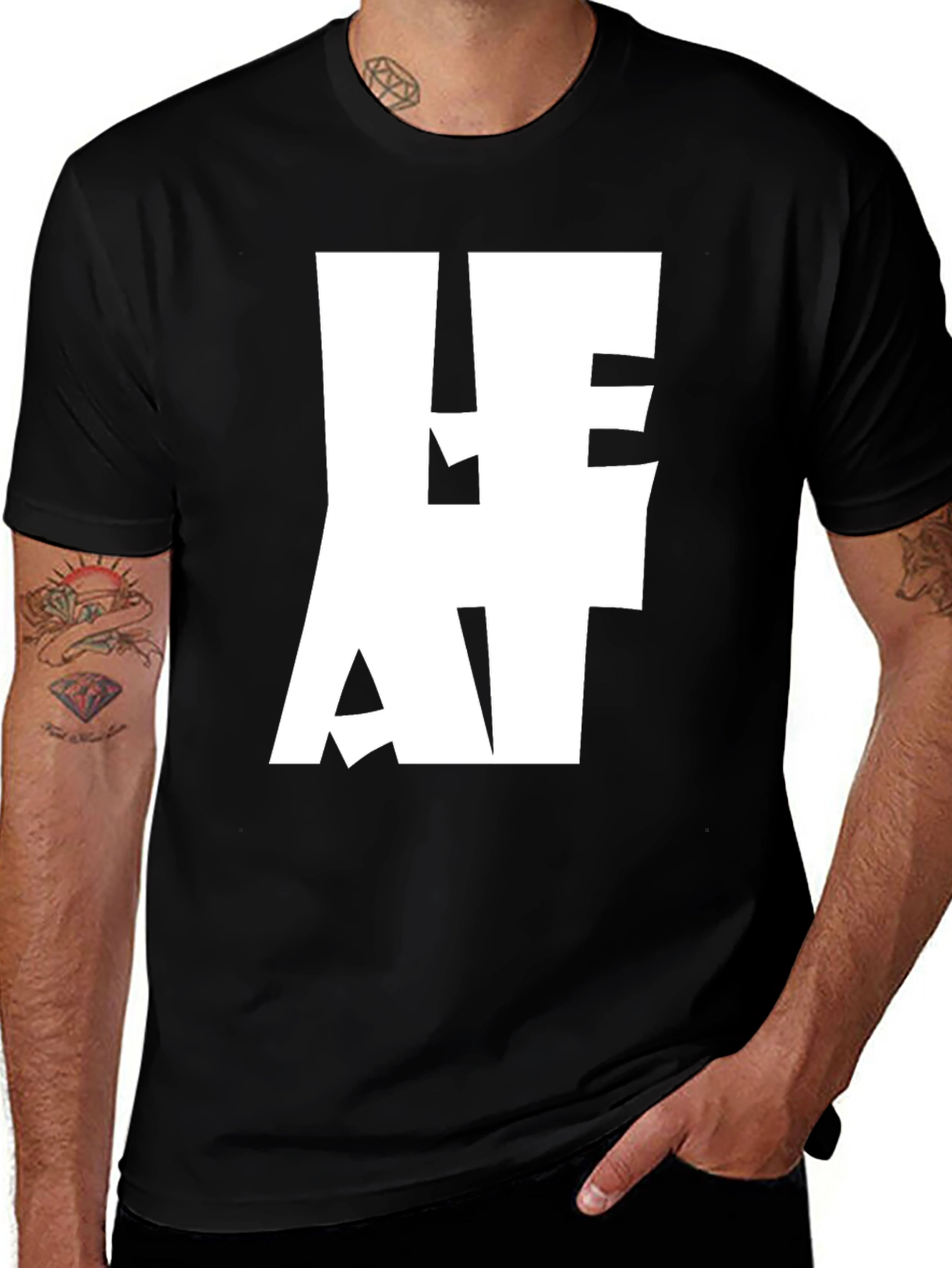 Bold HEAT Graphic Tee - Black Cotton Blend