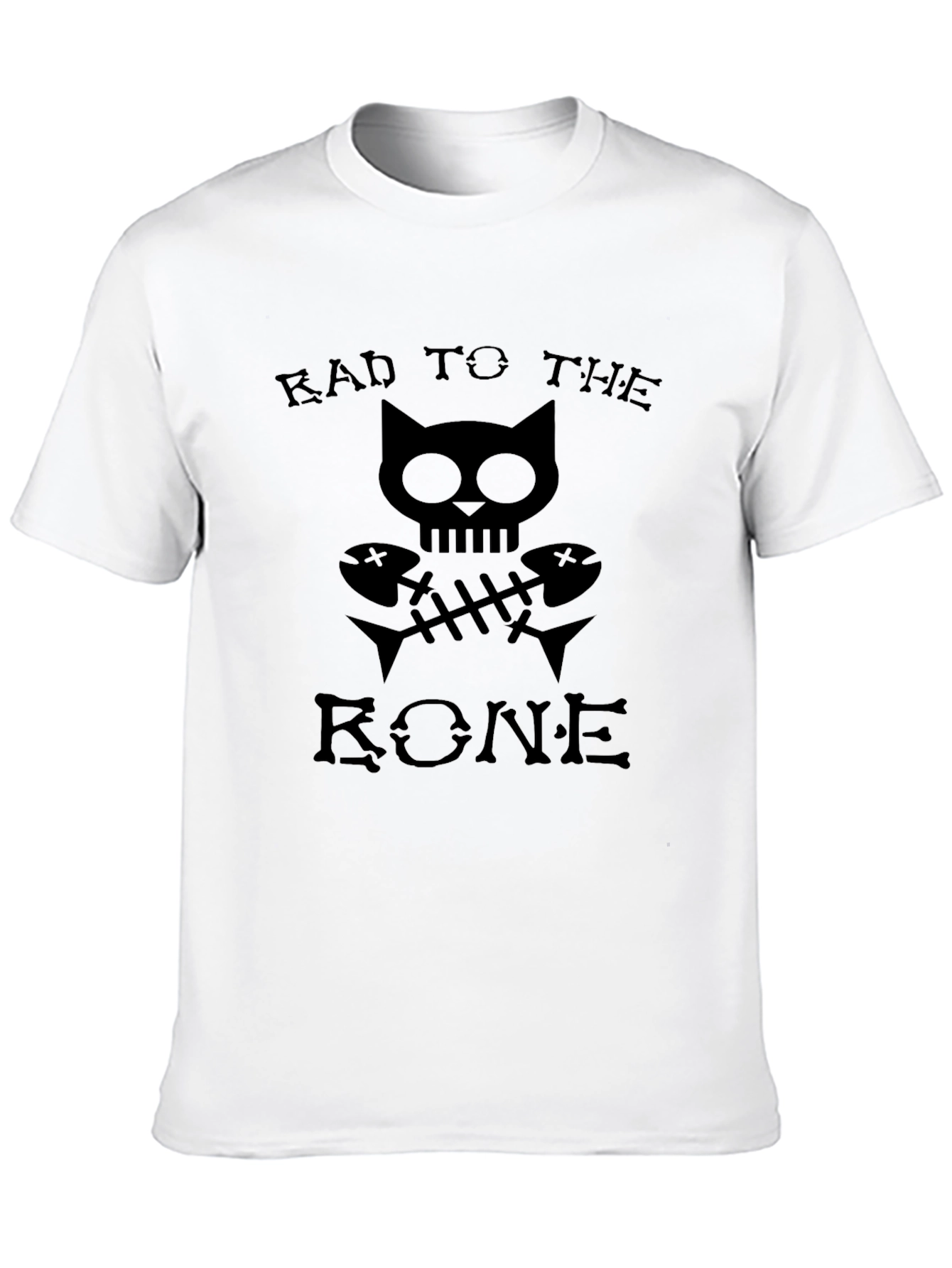 Bad to the Bone Cat T-Shirt - Black
