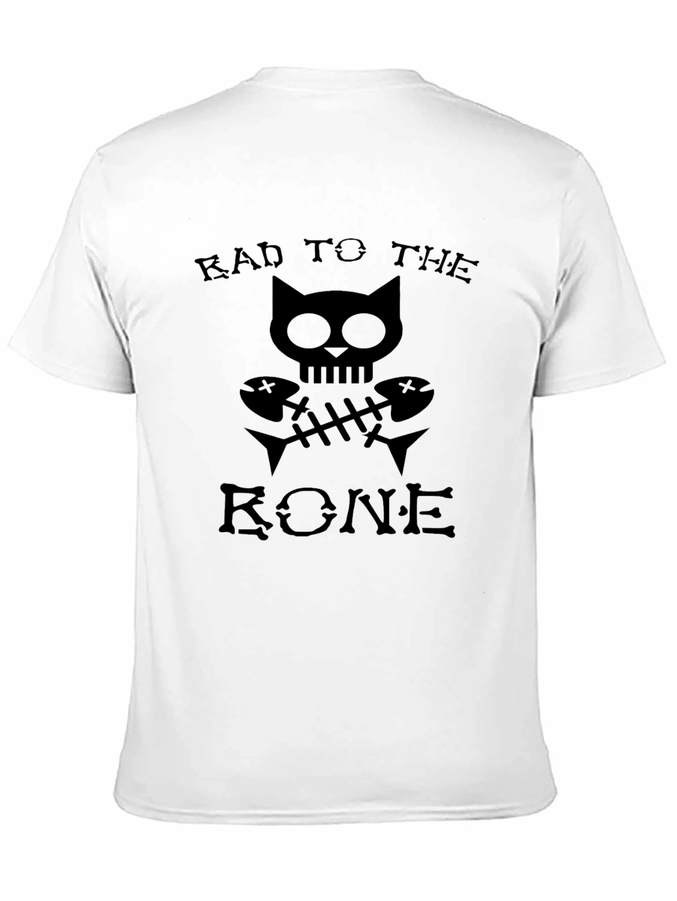 Bad to the Bone Cat T-Shirt - Black