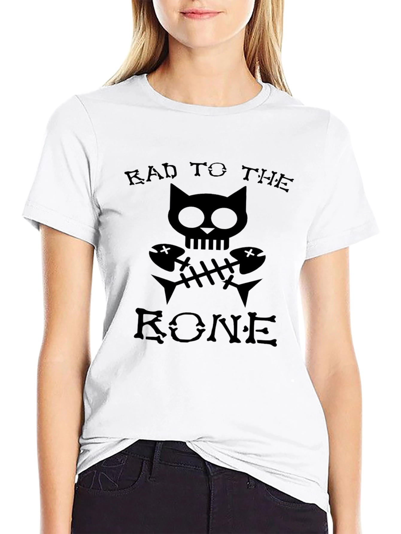 Bad to the Bone Cat T-Shirt - Black